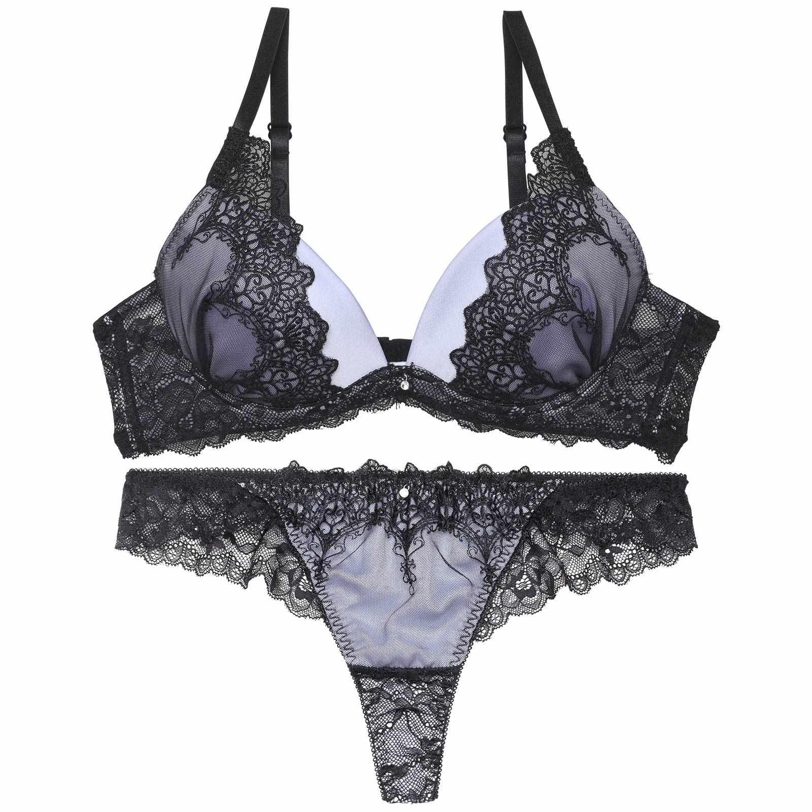 ロマネスクケミカルアーチブラジャー&バック透けTバックショーツ - 【公式】247Lingerie