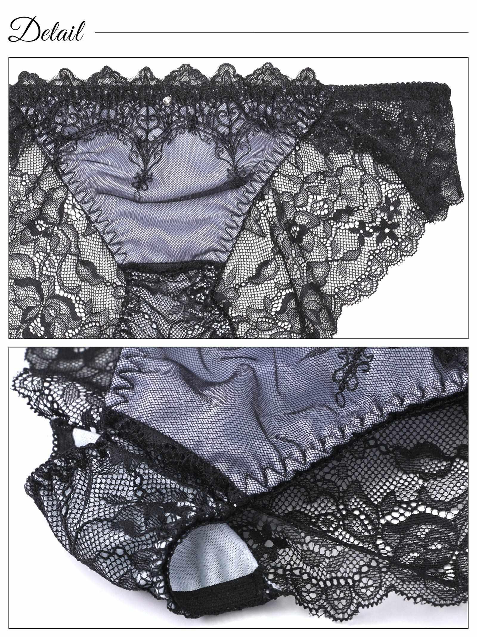 【EFサイズ】ロマネスクケミカルアーチブラジャー&バック透けフルバックショーツ - 【公式】247Lingerie