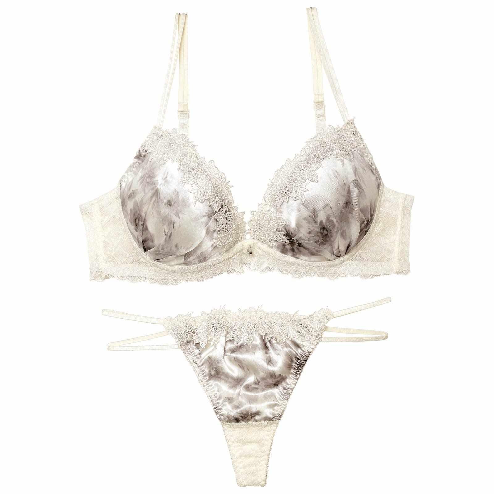 2/25再販!ケミカルミスティーフラワーブラジャー&バック透けTバックショーツ - 【公式】247Lingerie