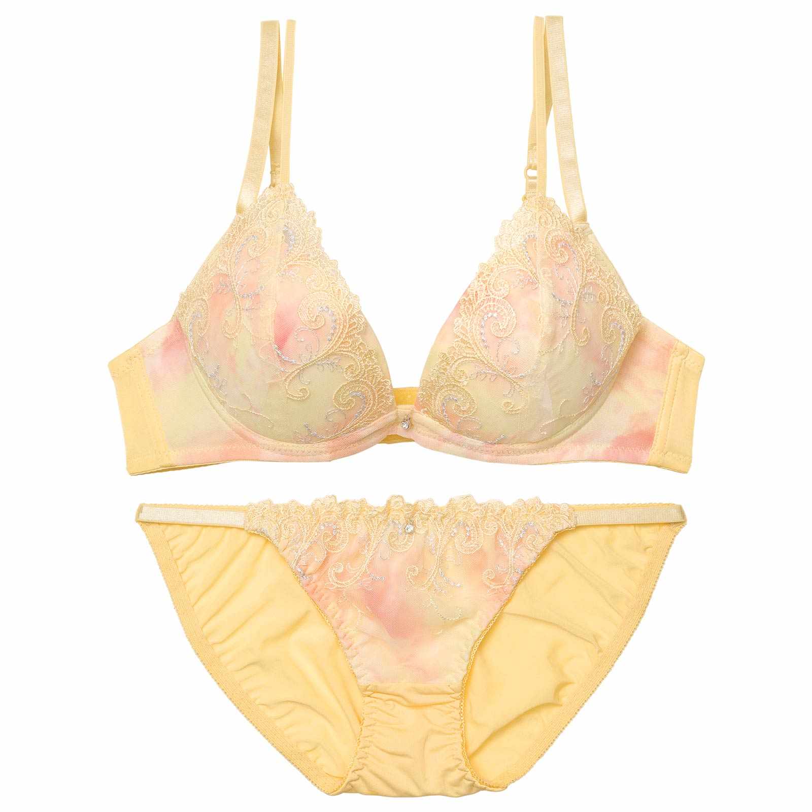 ファンシーチュールグラデーションブラジャー&フルバックショーツ