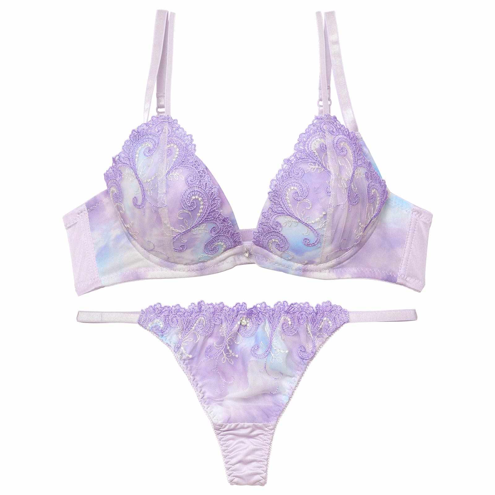 ファンシーチュールグラデーションブラジャー&Tバックショーツ