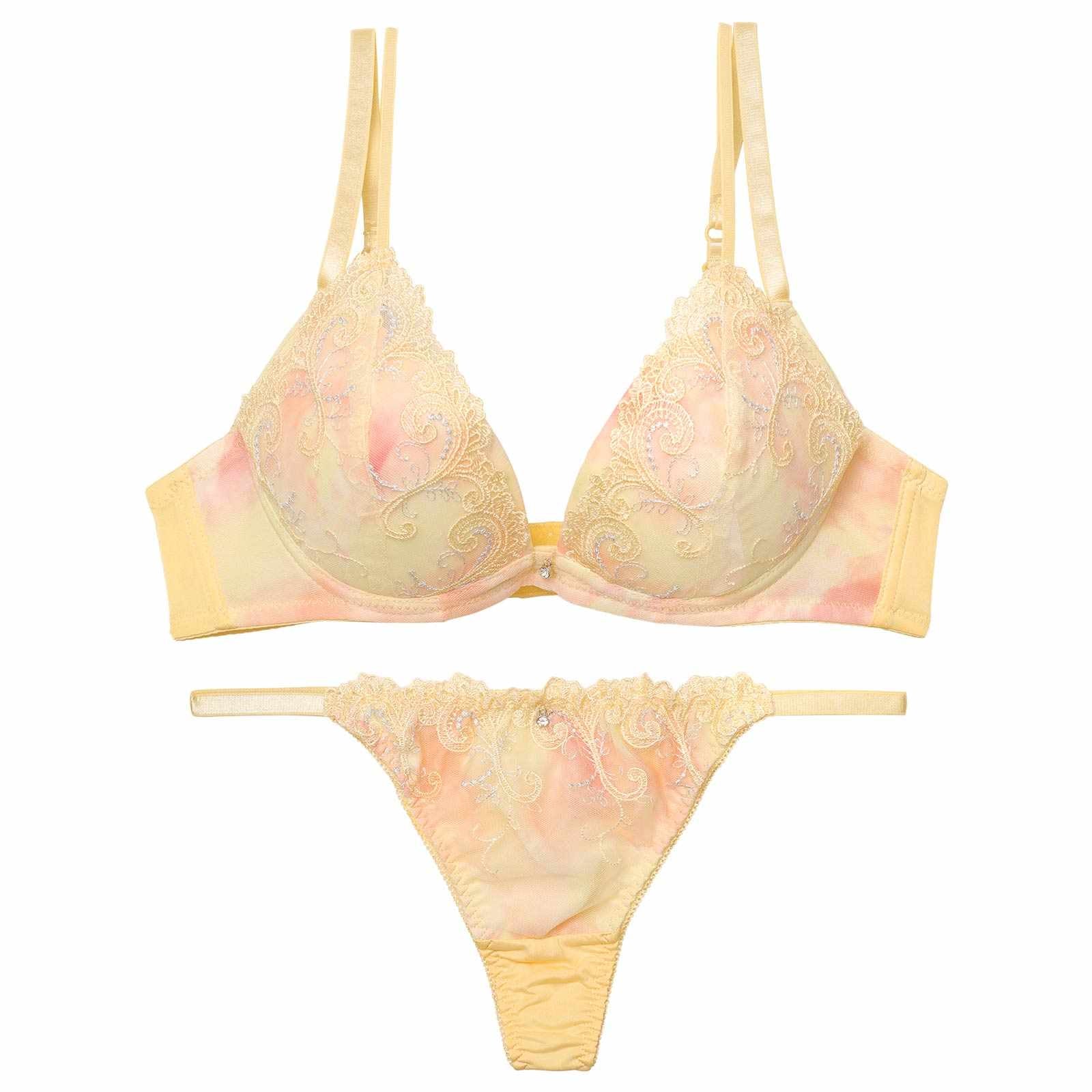 ファンシーチュールグラデーションブラジャー&Tバックショーツ