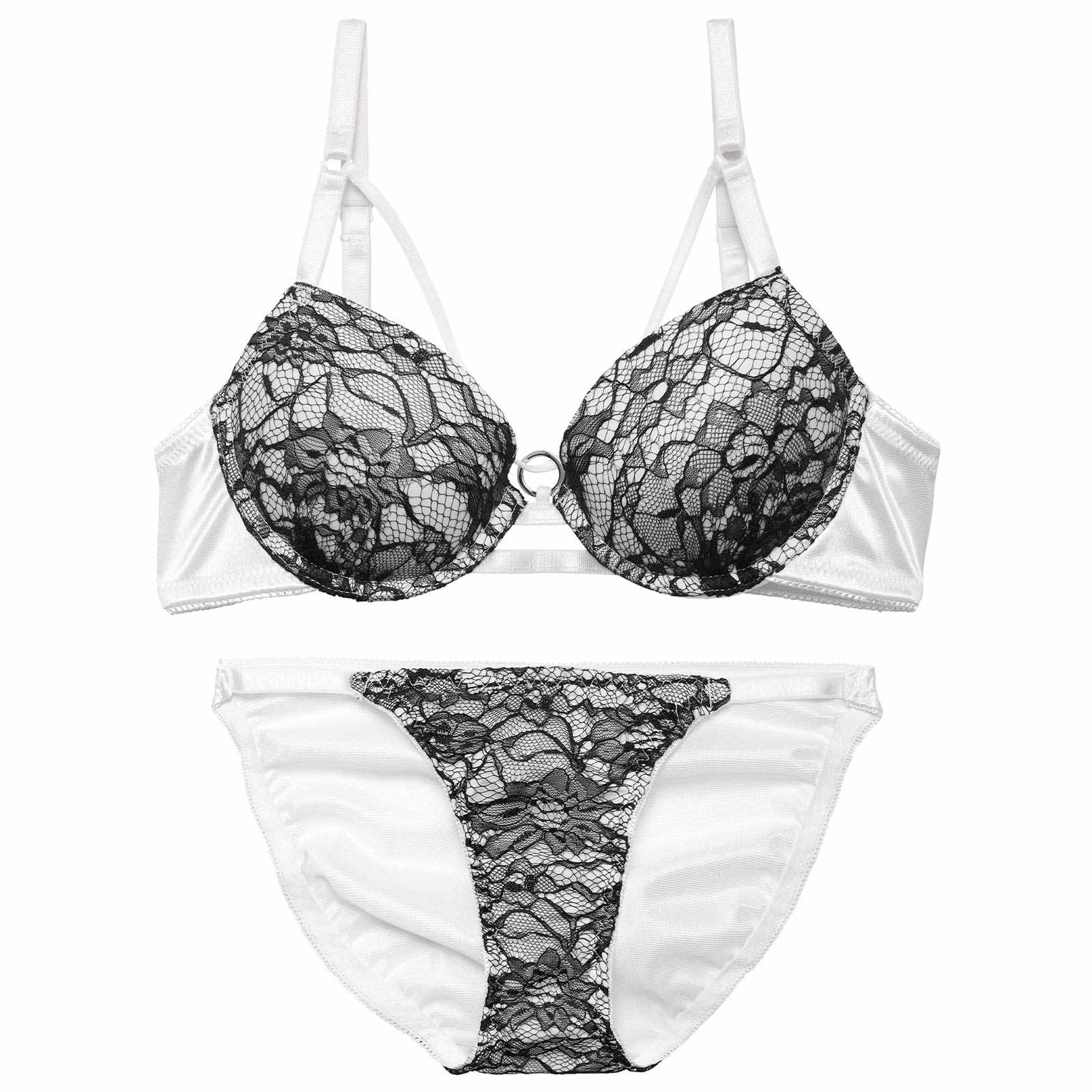 シアーブルームコードリングブラジャー&フルバックショーツ