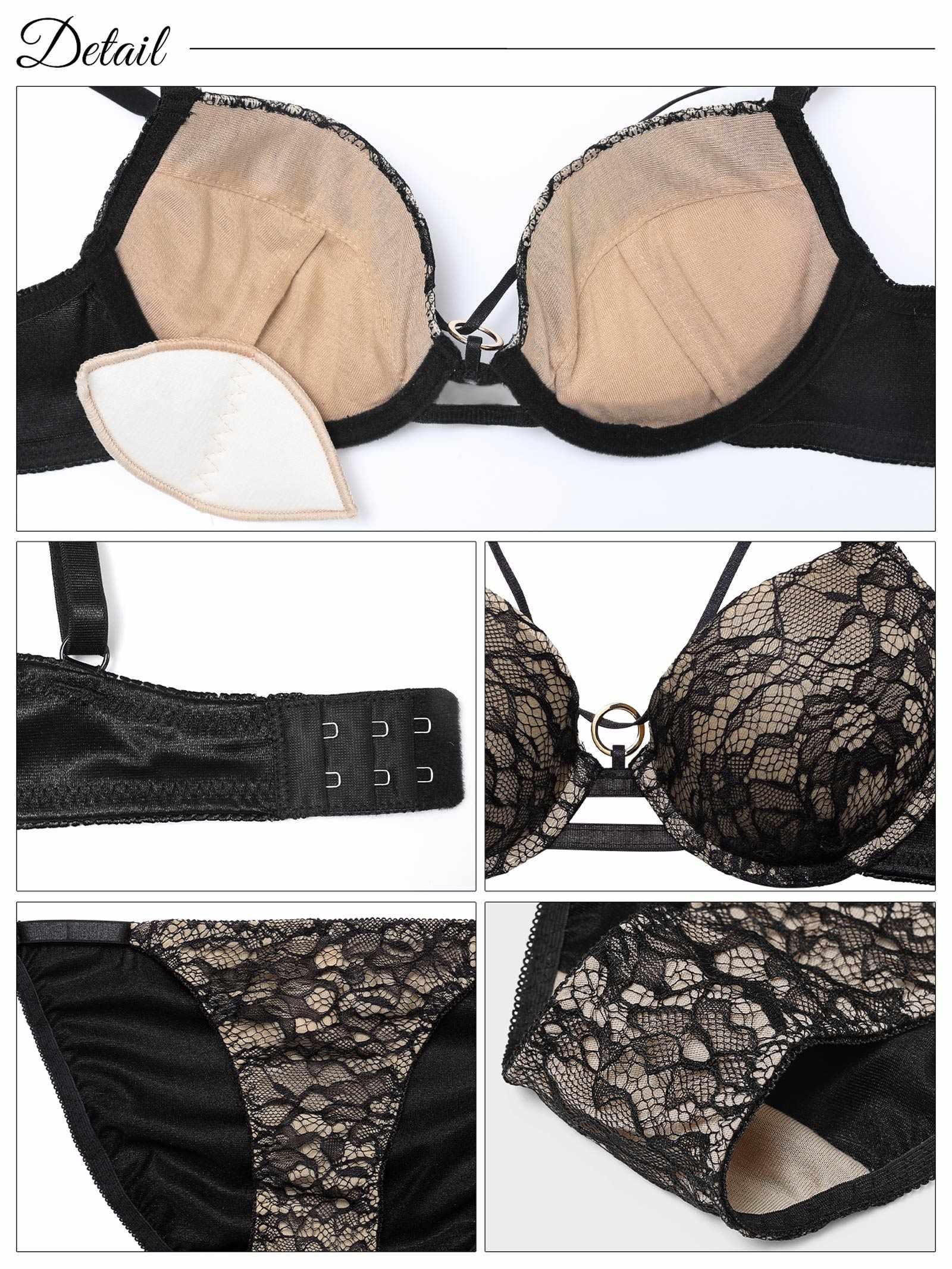 シアーブルームコードリングブラジャー&フルバックショーツ - 【公式】247Lingerie