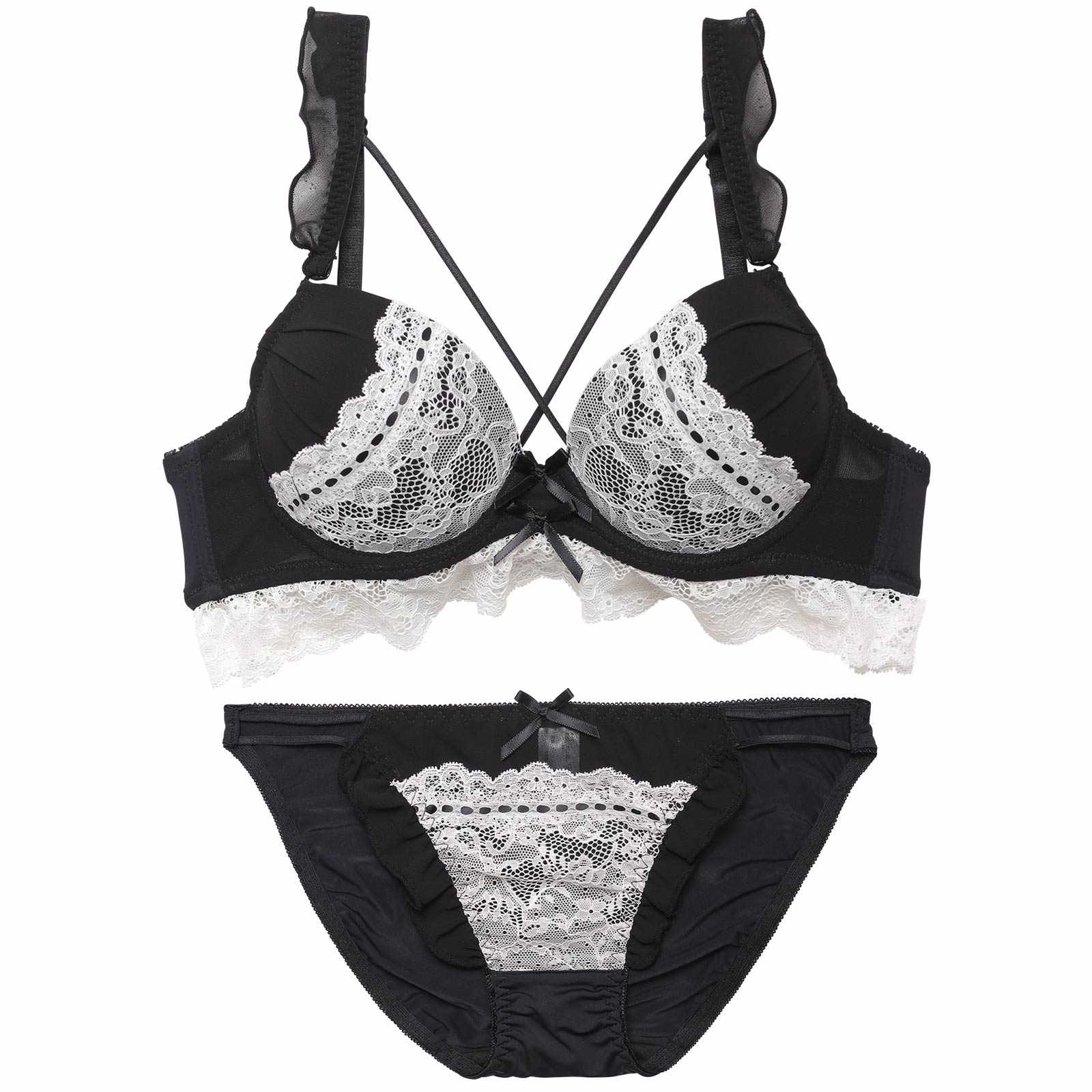 ビタースイートドールブラジャー&フルバックショーツ