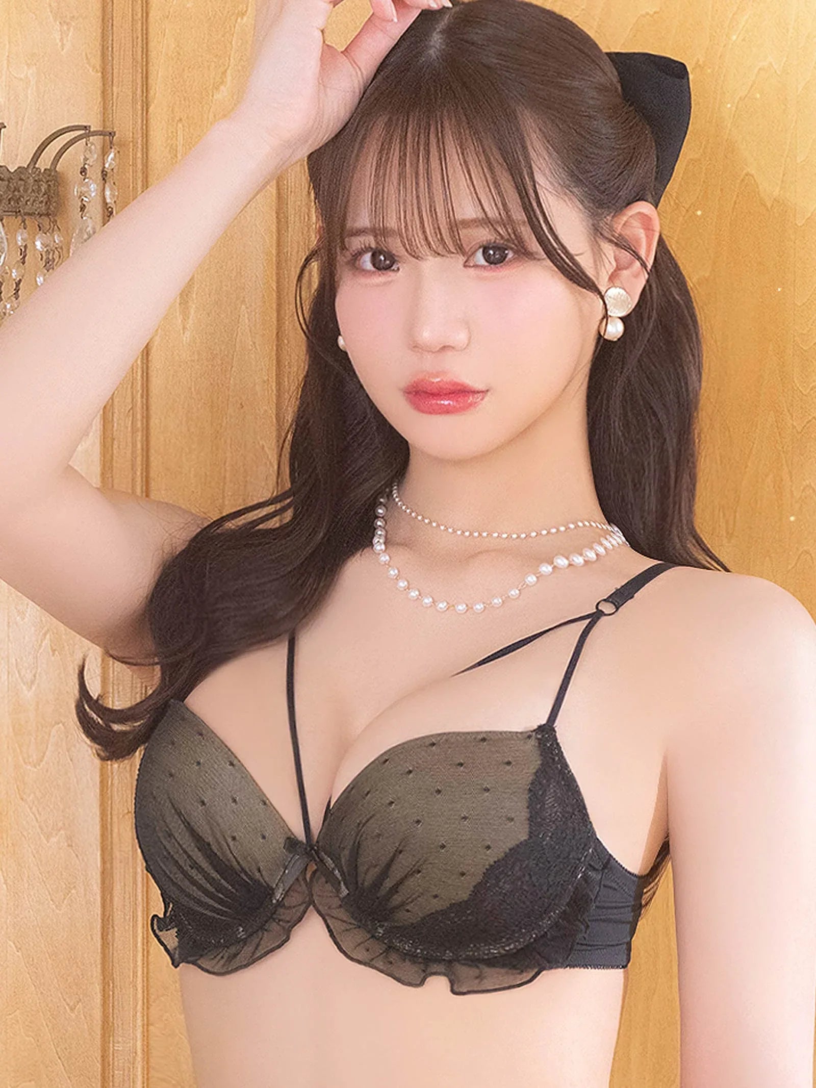 フェミニンドットフリルブラジャー&Tバックショーツ - 【公式】247Lingerie