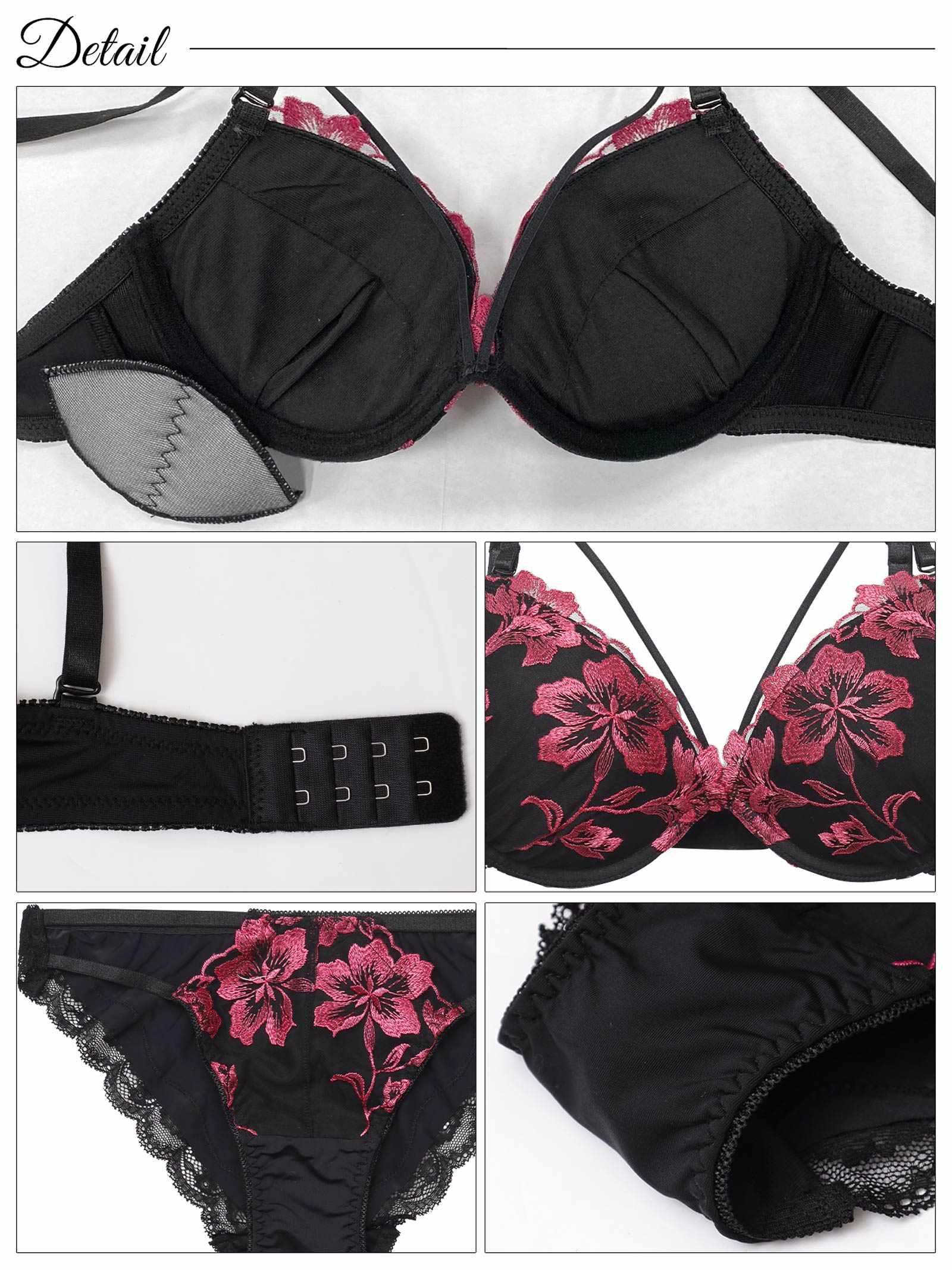 4/21新作!シャドウブルームカットストリングブラジャー&フルバックショーツ