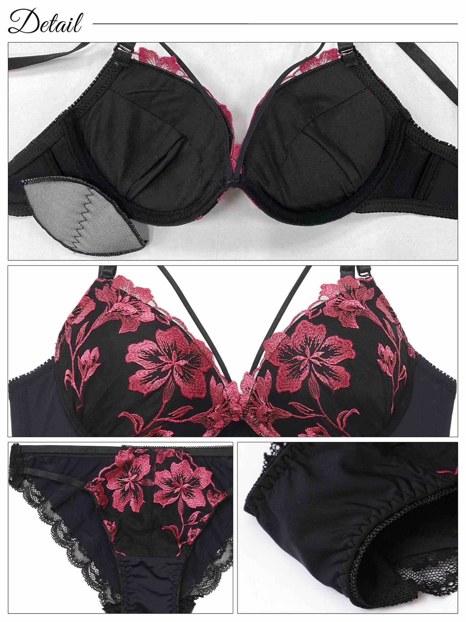 4/21新作!【EFサイズ】シャドウブルームカットストリングブラジャー&フルバックショーツ