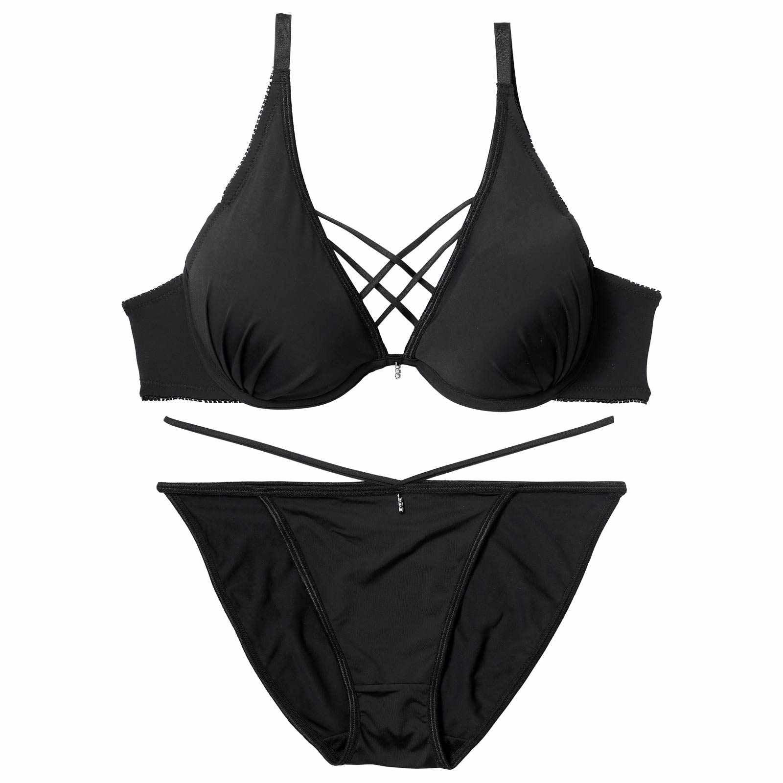 センシュアルクロスコードブラジャー&フルバックショーツ - 【公式】247Lingerie