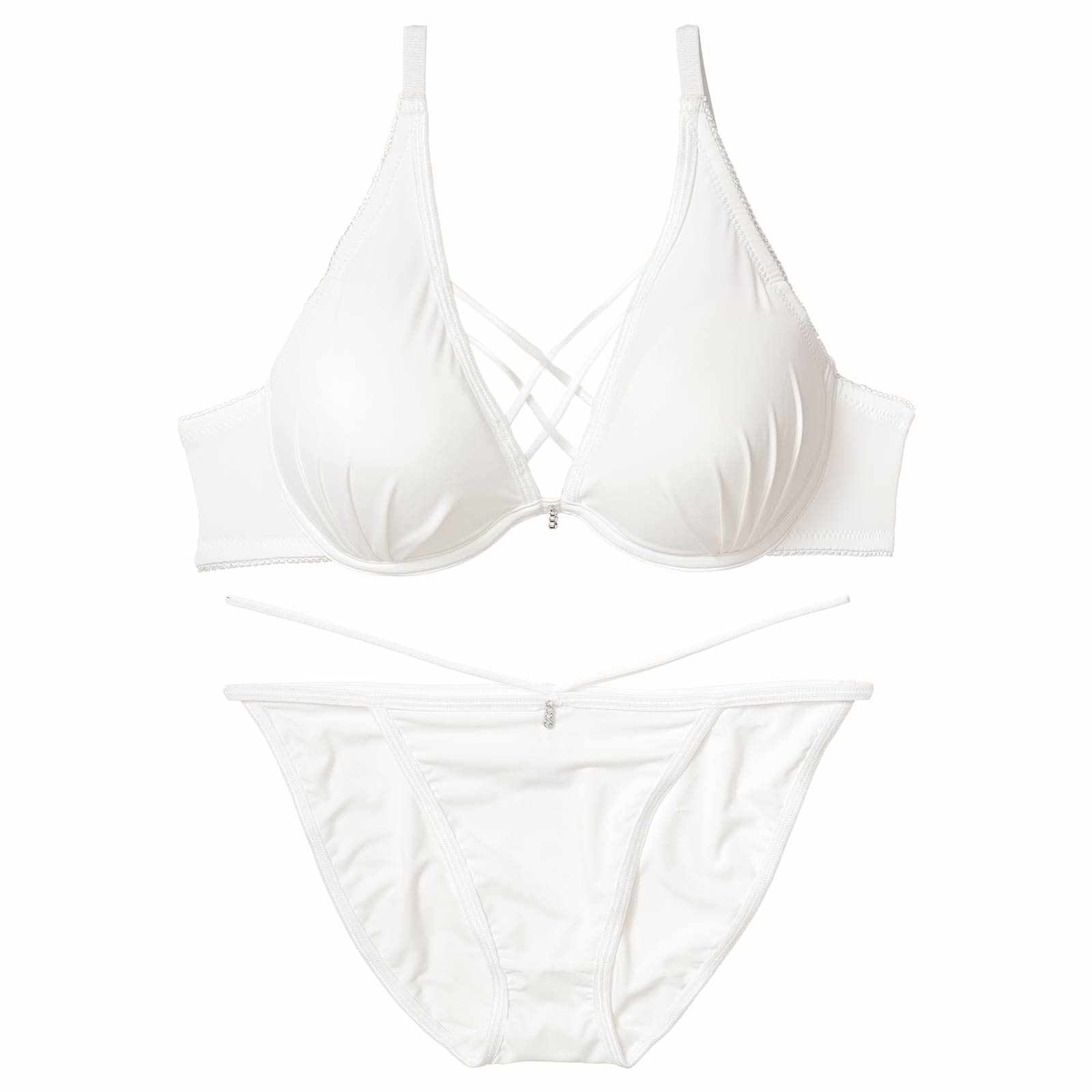 センシュアルクロスコードブラジャー&フルバックショーツ