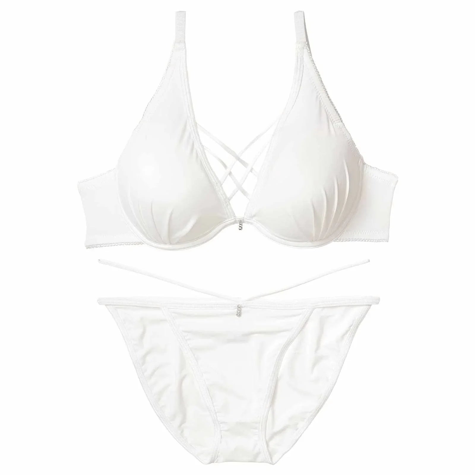 センシュアルクロスコードブラジャー&フルバックショーツ - 【公式】247Lingerie