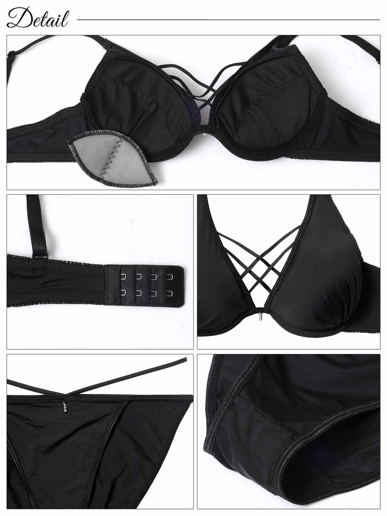 4/18新作!センシュアルクロスコードブラジャー&フルバックショーツ
