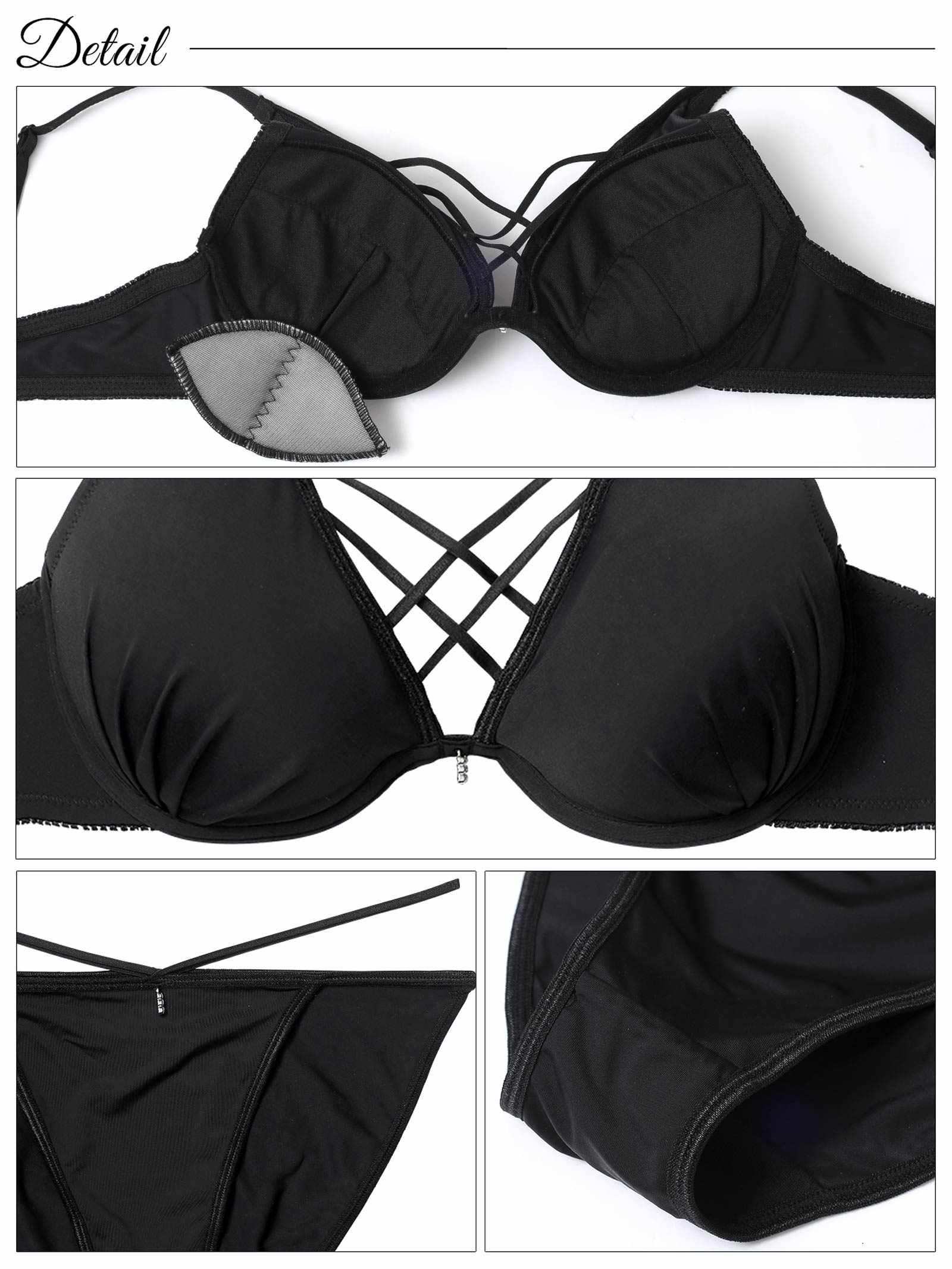 4/18新作!【EFサイズ】センシュアルクロスコードブラジャー&フルバックショーツ