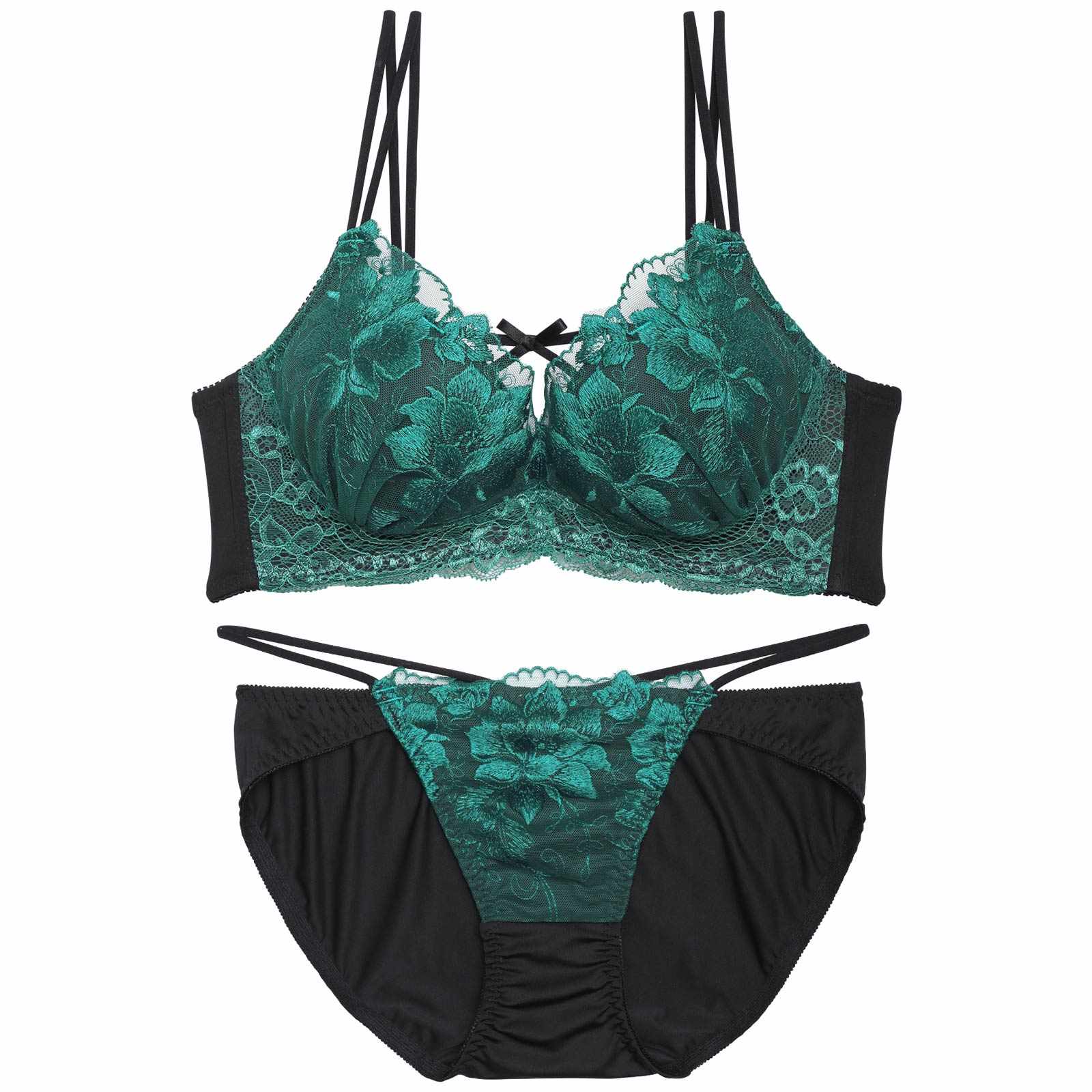 【三上悠亜着用】フルブルームエンブロイダリーブラジャー&フルバックショーツ