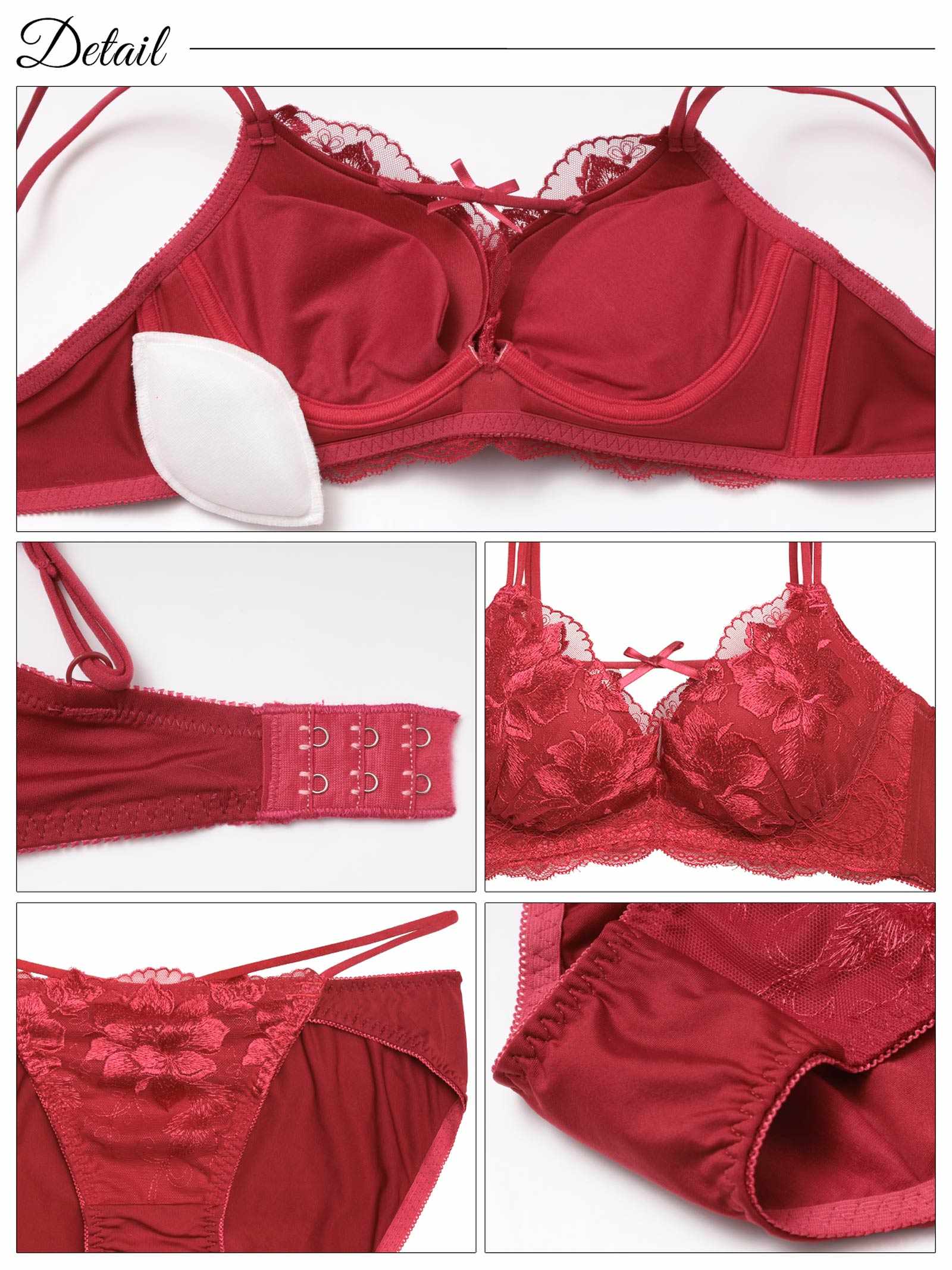 12/9新作!【三上悠亜着用】フルブルームエンブロイダリーブラジャー&フルバックショーツ