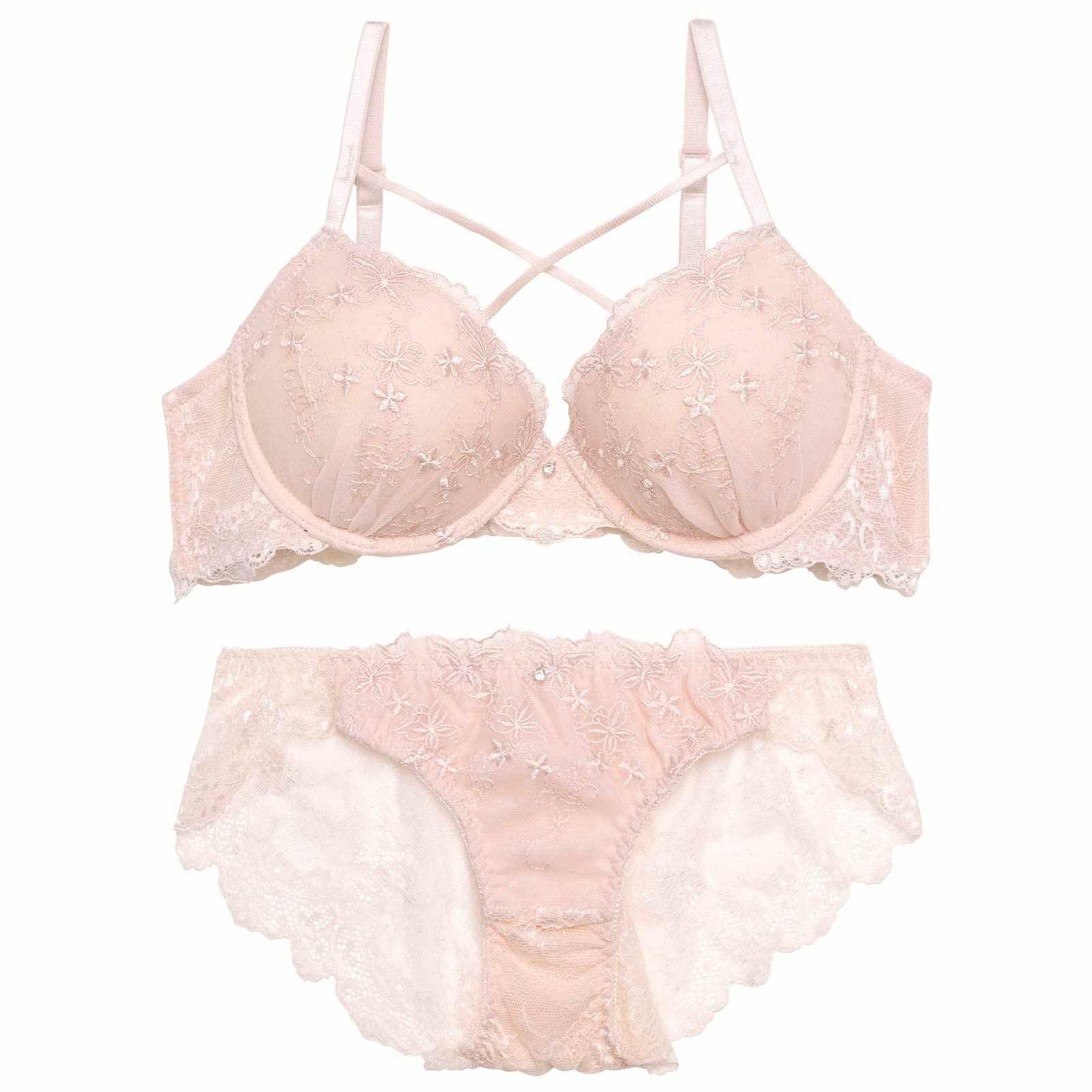 メルティパピヨンコードブラジャー&バック透けフルバックショーツ