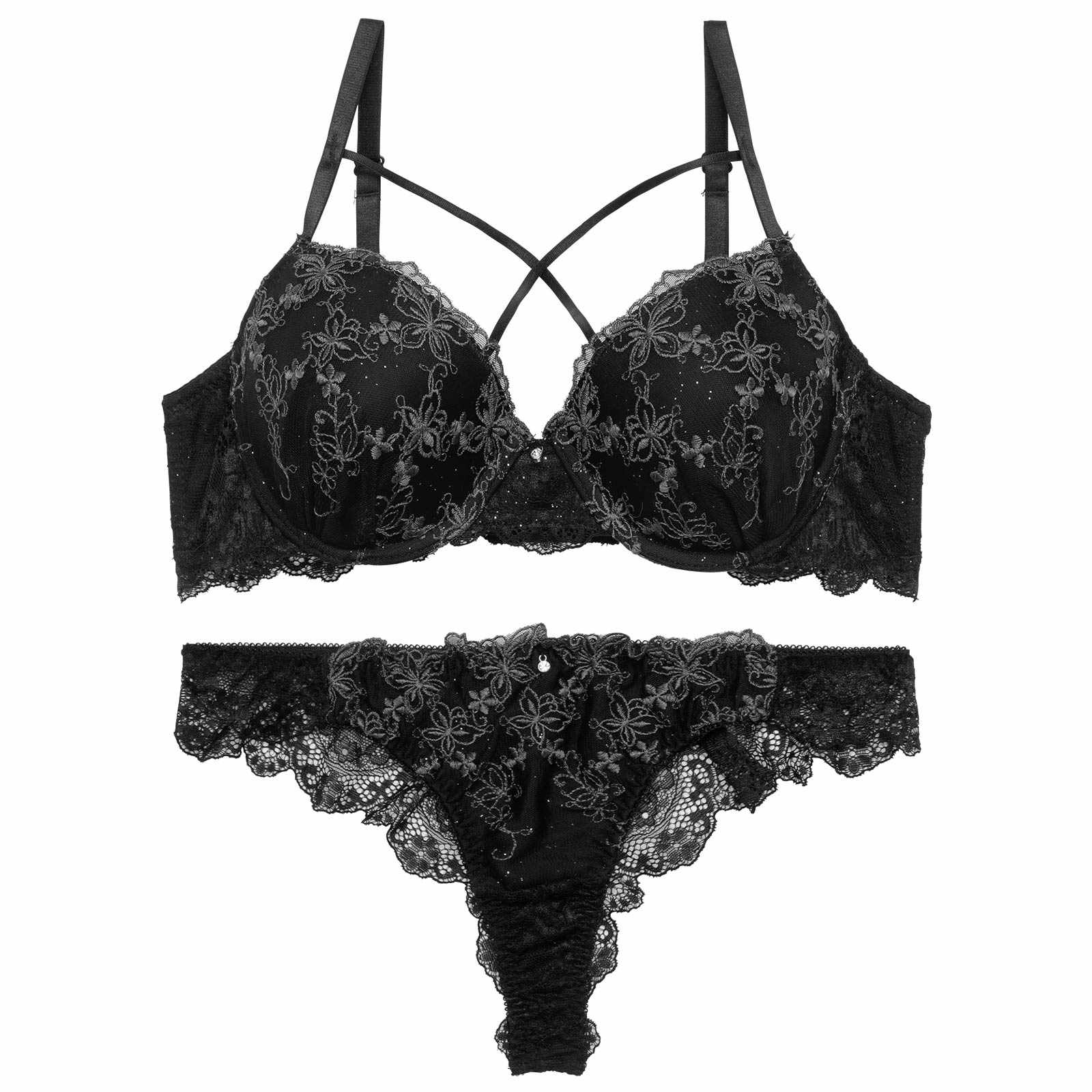 メルティパピヨンコードブラジャー&バック透けTバックショーツ