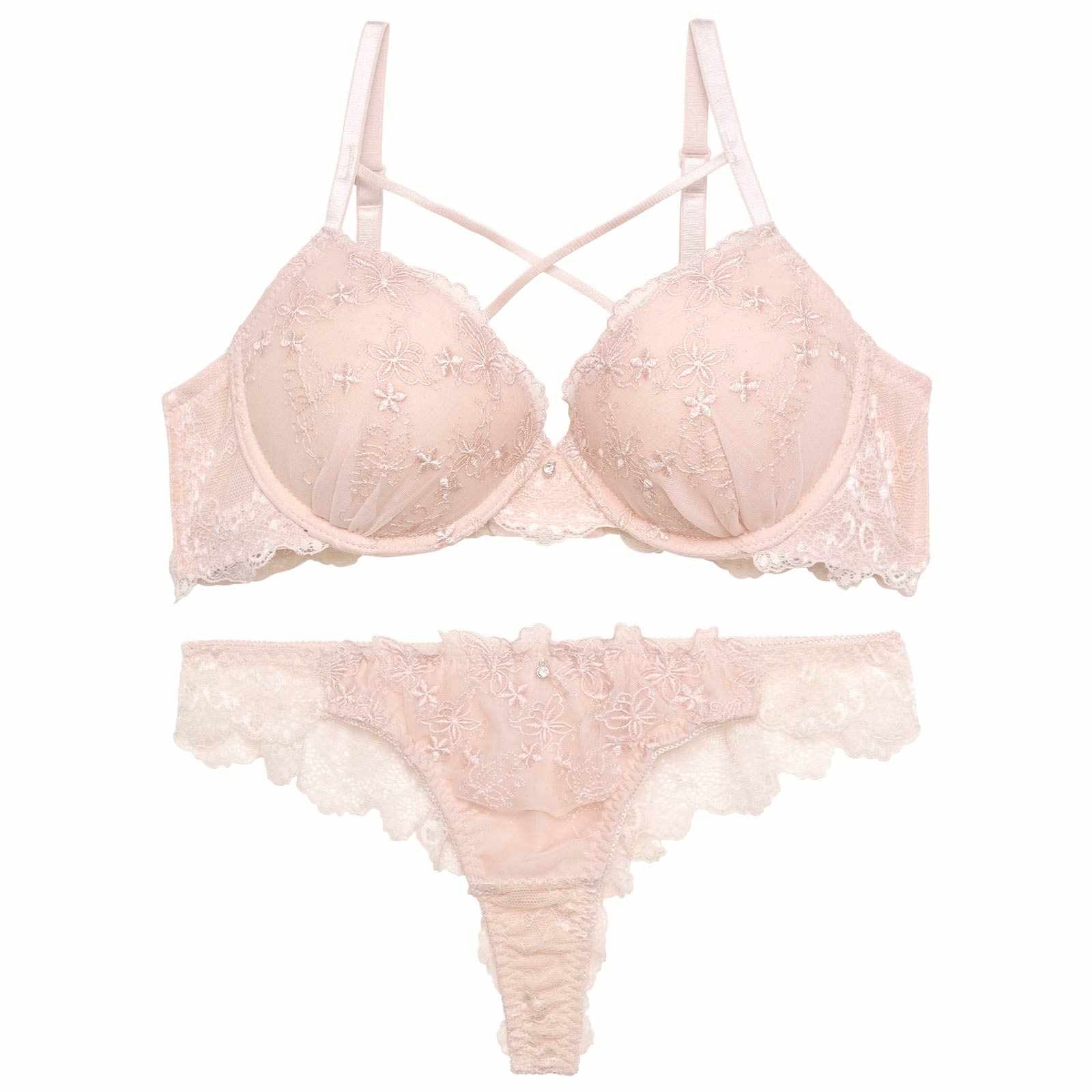 メルティパピヨンコードブラジャー&バック透けTバックショーツ