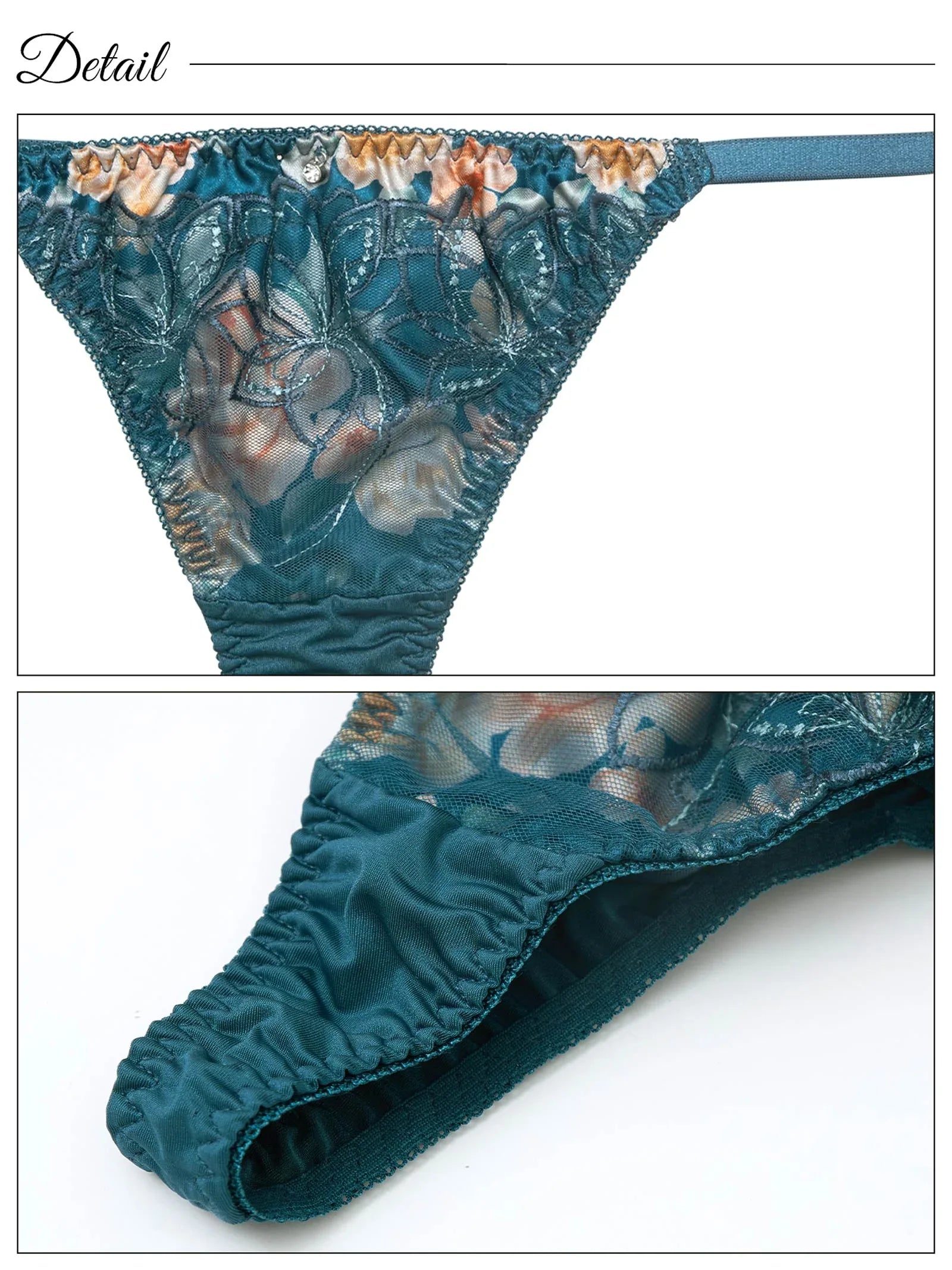 6/18新作!トワイライトブルームローズブラジャー&Tバックショーツ