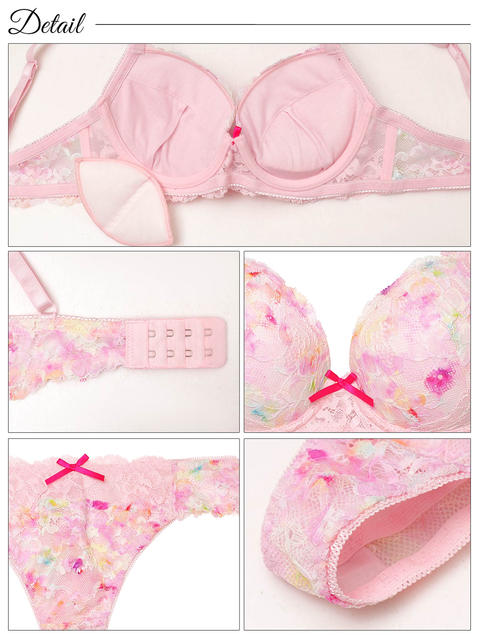 5/16新作!フレッシュスウィートフラワーブラジャー&バック透けTバックショーツ