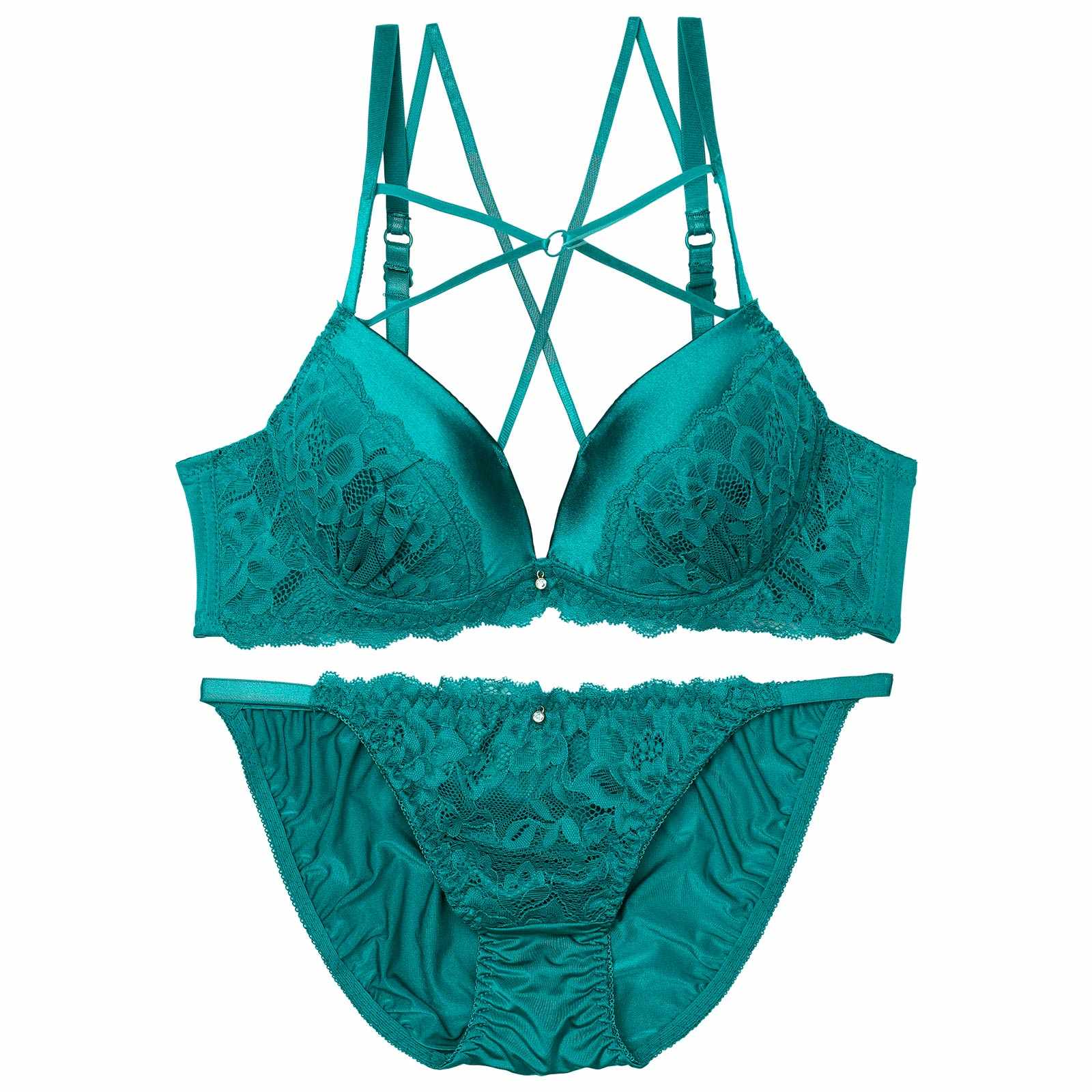 ミステリアスクロスコードブラジャー&フルバックショーツ