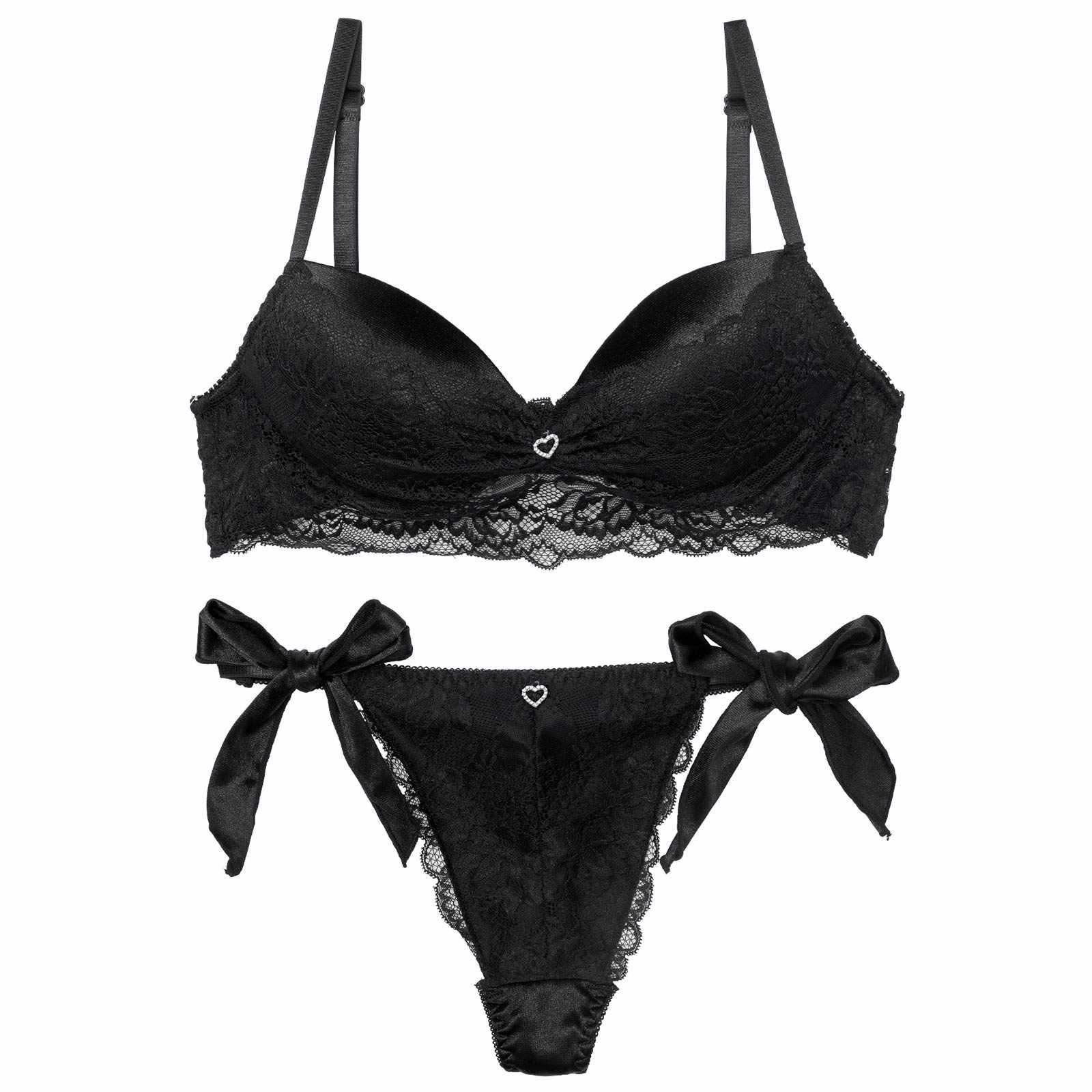ジュエルハートレーシィブラジャー&Tバックショーツ