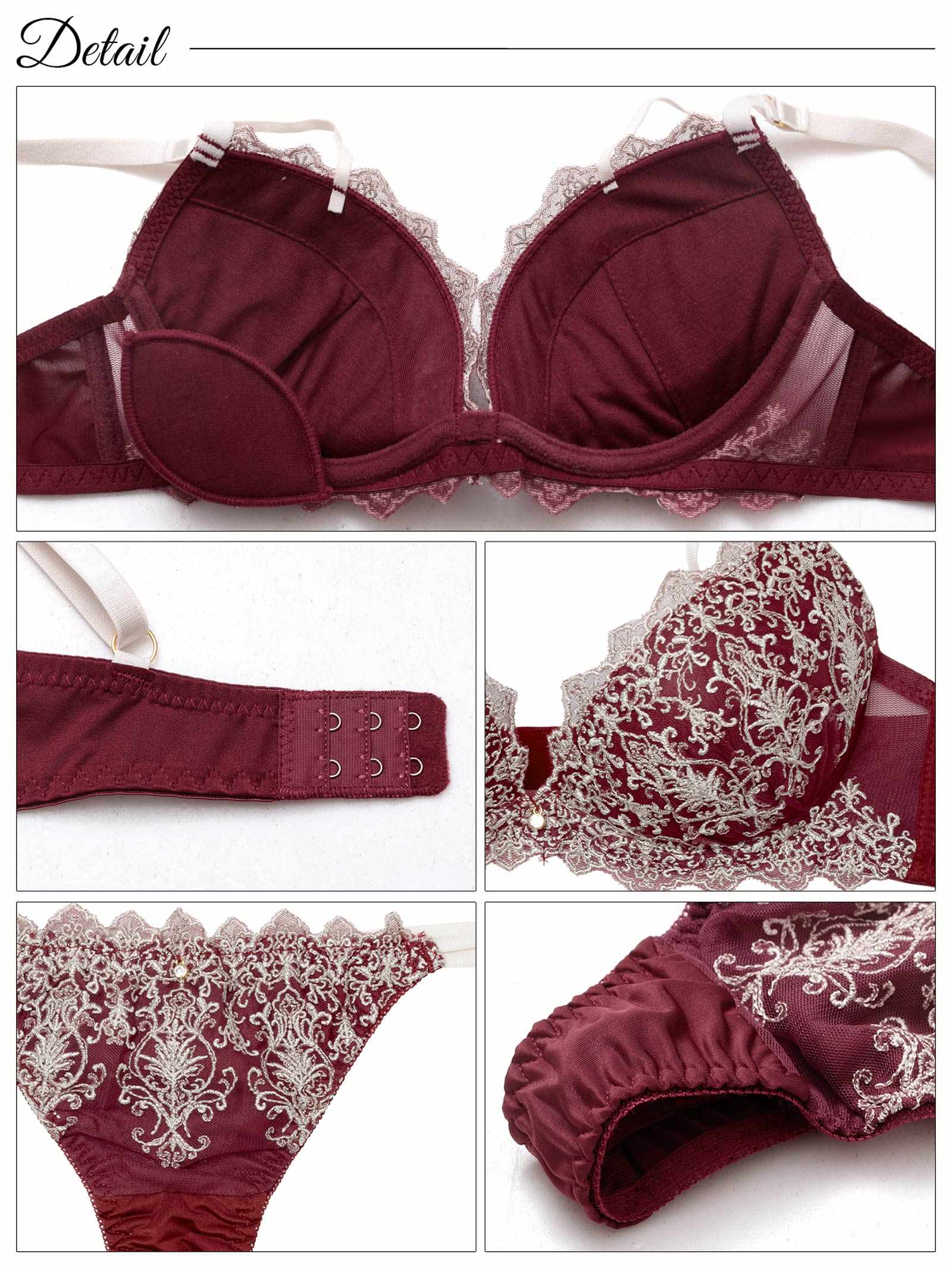 8/18新作!ダマスクディープストリングブラジャー&Tバックショーツ