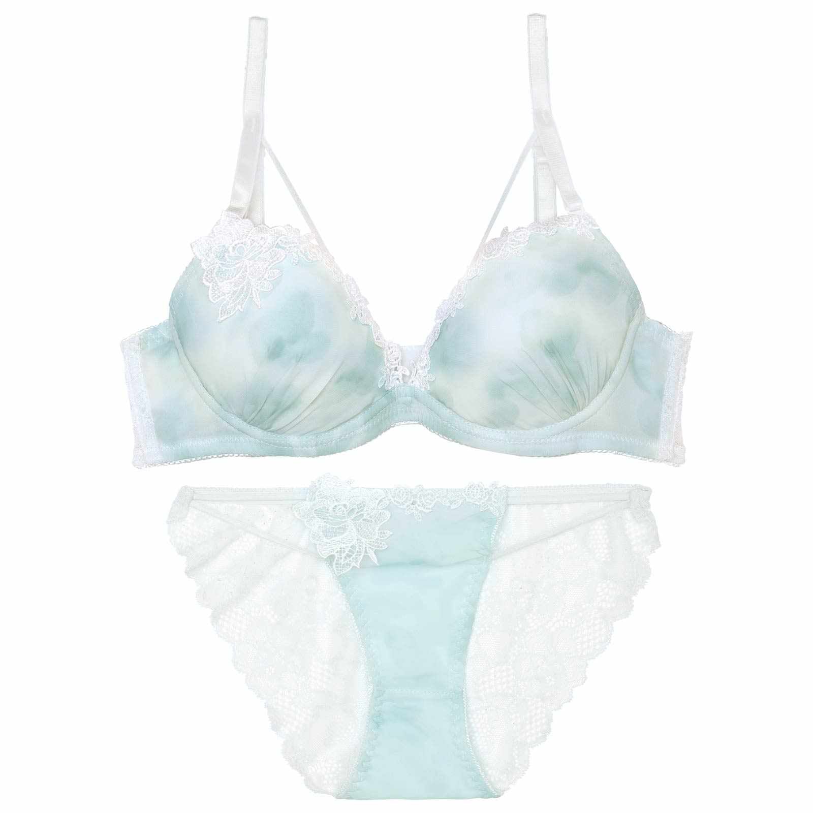 ミスティブロッサムコードブラジャー&バック透けフルバックショーツ