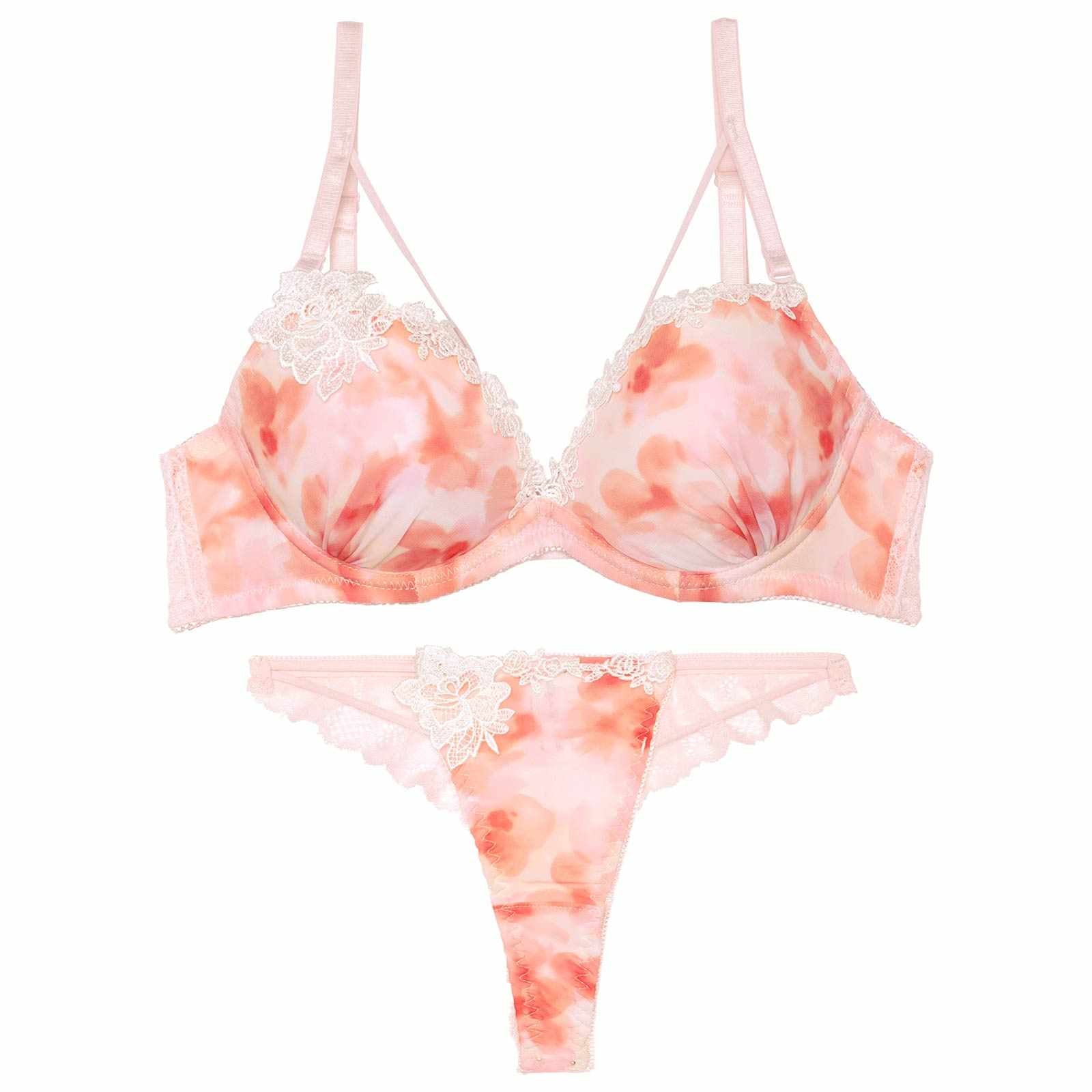 ミスティブロッサムコードブラジャー&バック透けTバックショーツ