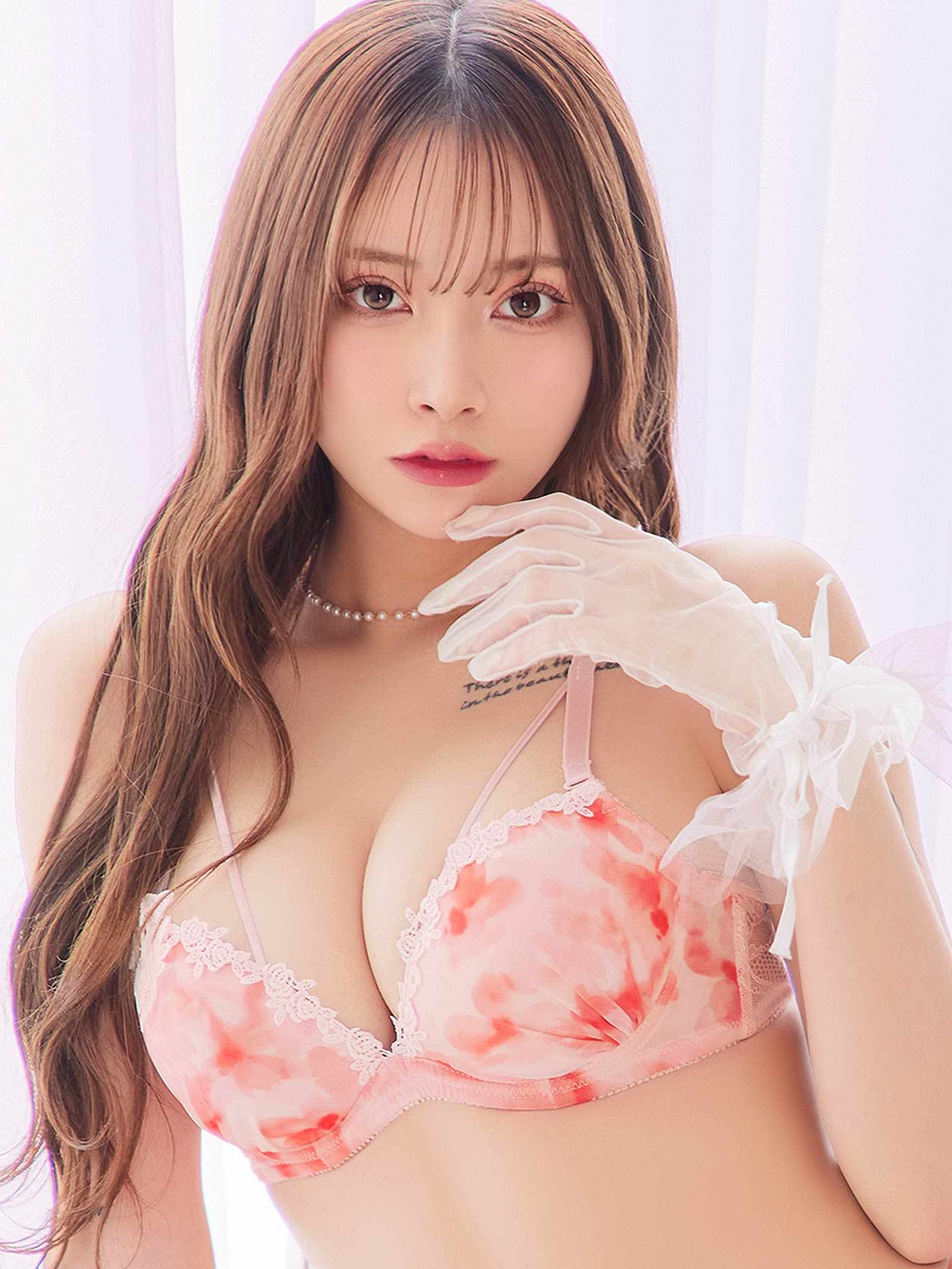 8/20新作!【EFサイズ】ミスティブロッサムコードブラジャー&バック透けフルバックショーツ