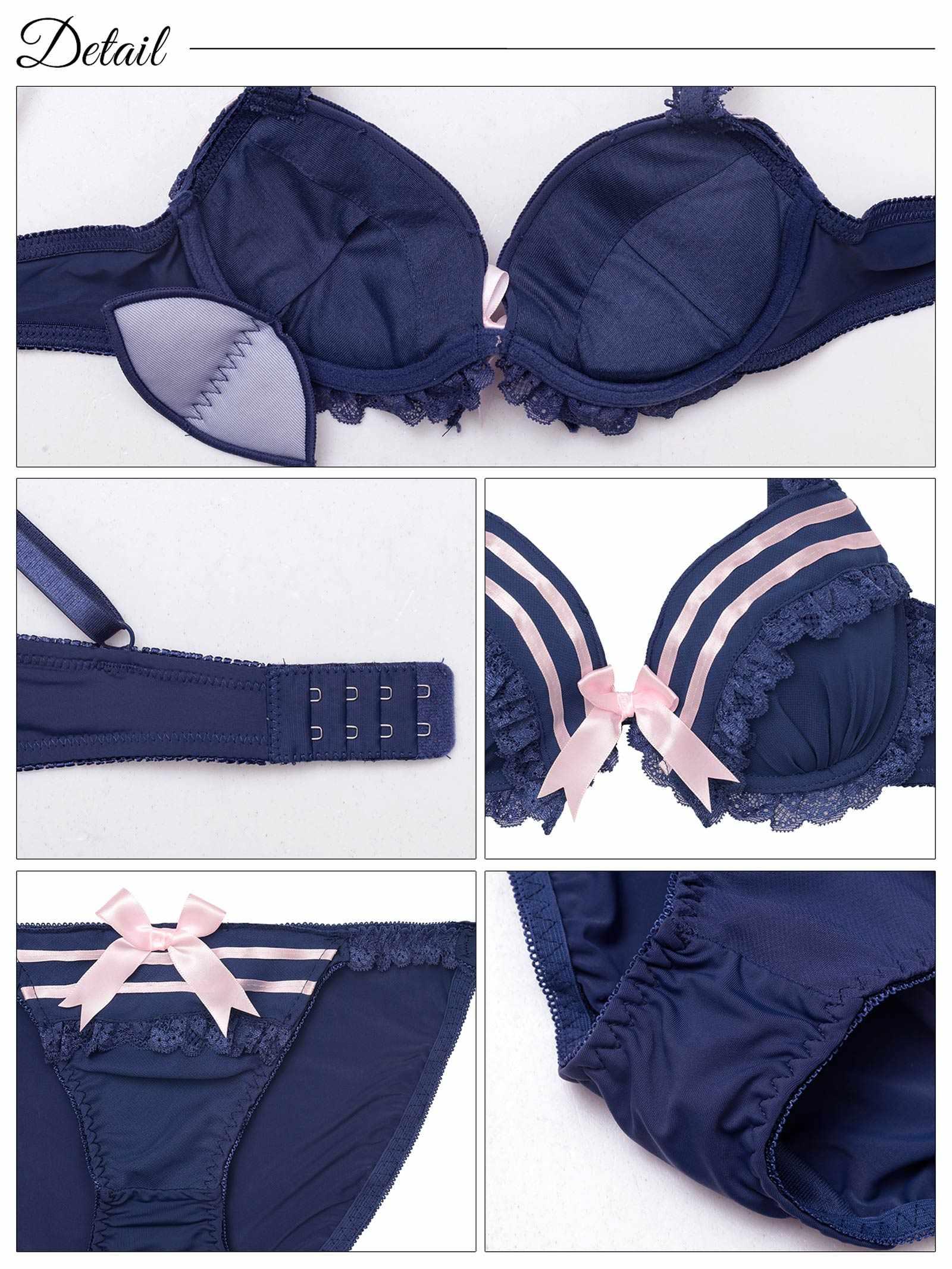 8/4新作!キュートマリンセーラーブラジャー&フルバックショーツ
