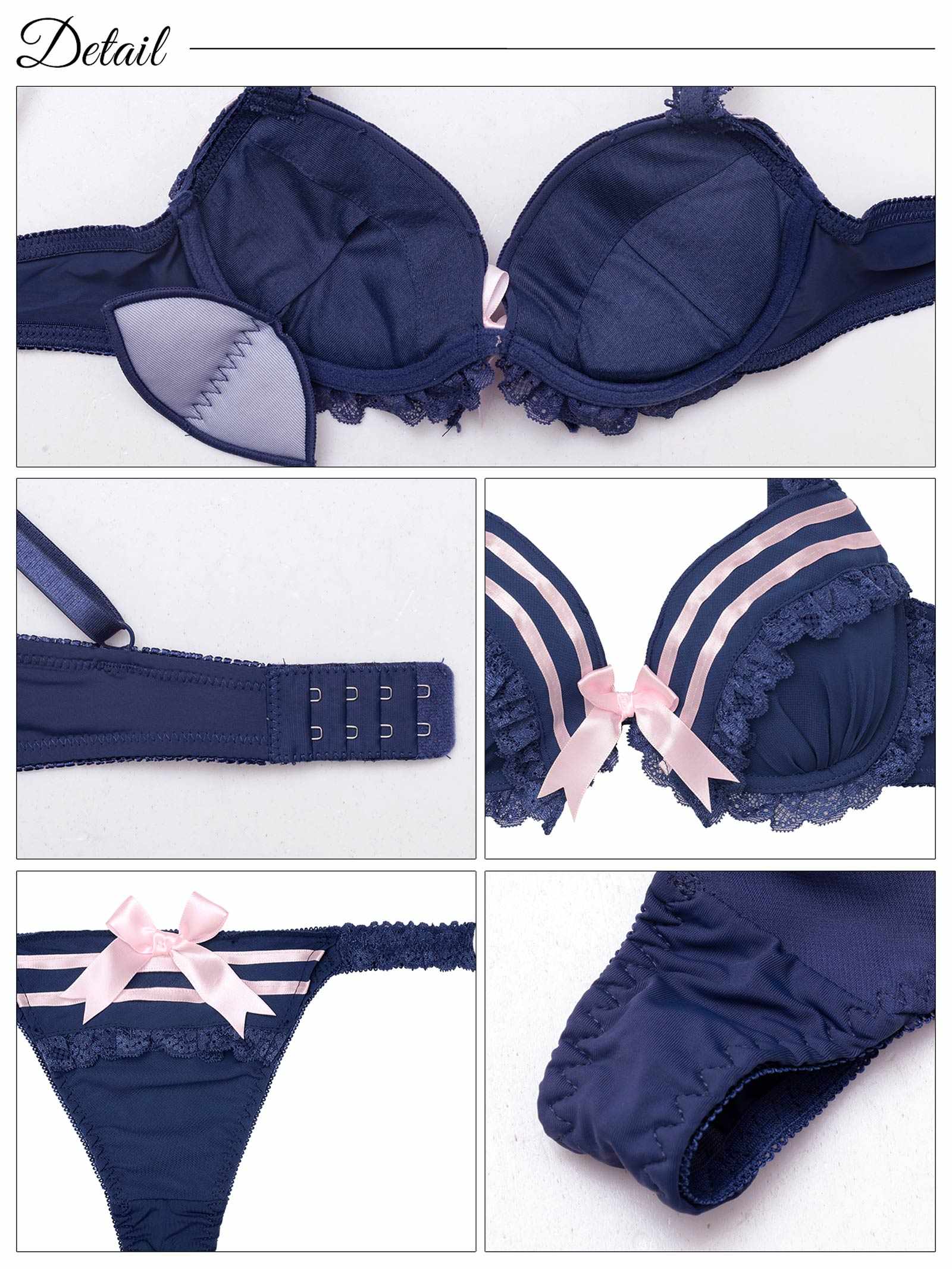 8/4新作!キュートマリンセーラーブラジャー&Tバックショーツ