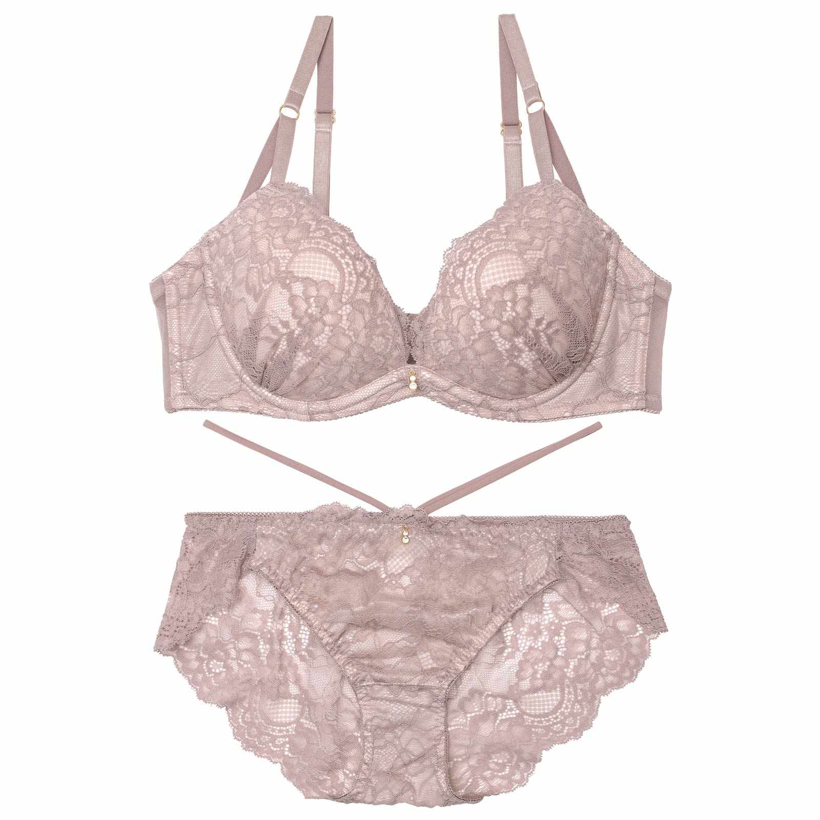 マリアージュコードレースブラジャー&バック透けフルバックショーツ