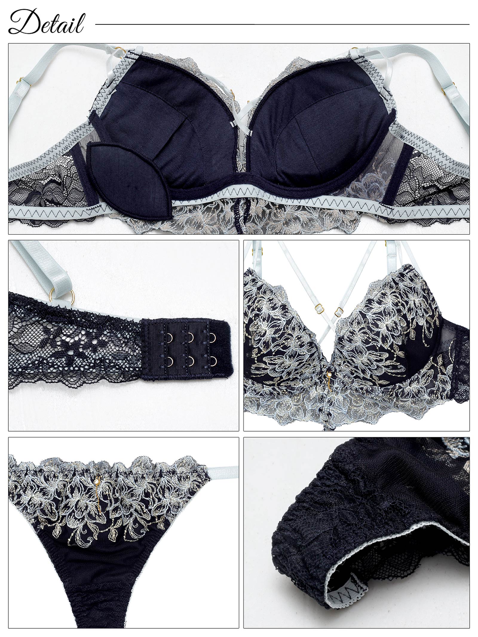 10/17新作!ラグジュアリーブルームストリング育乳脇高ブラジャー&バック透けTバックショーツ