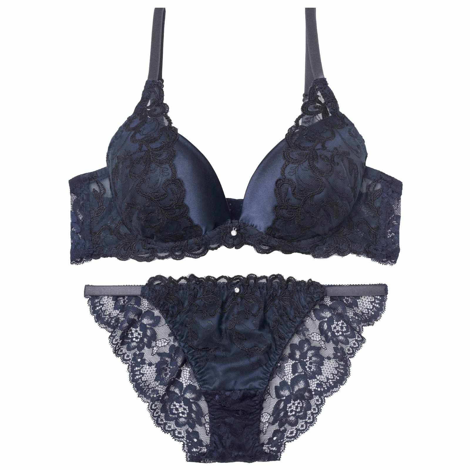 10/3新作!【EFサイズ】ブリリアントアイビーブラジャー&バック透けフルバックショーツ