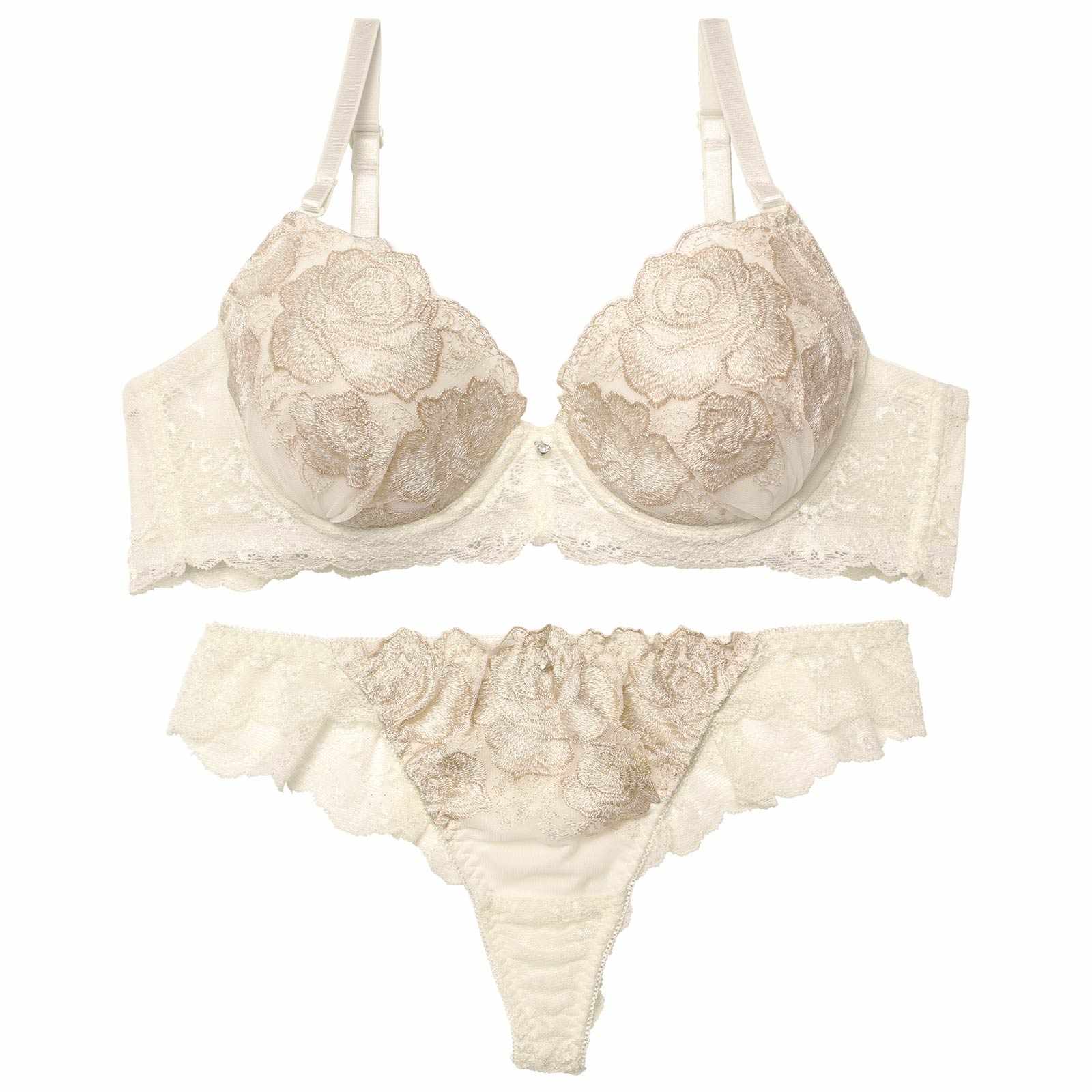 12/22新作!プリンセスグリッターローズブラジャー&バック透けTバックショーツ