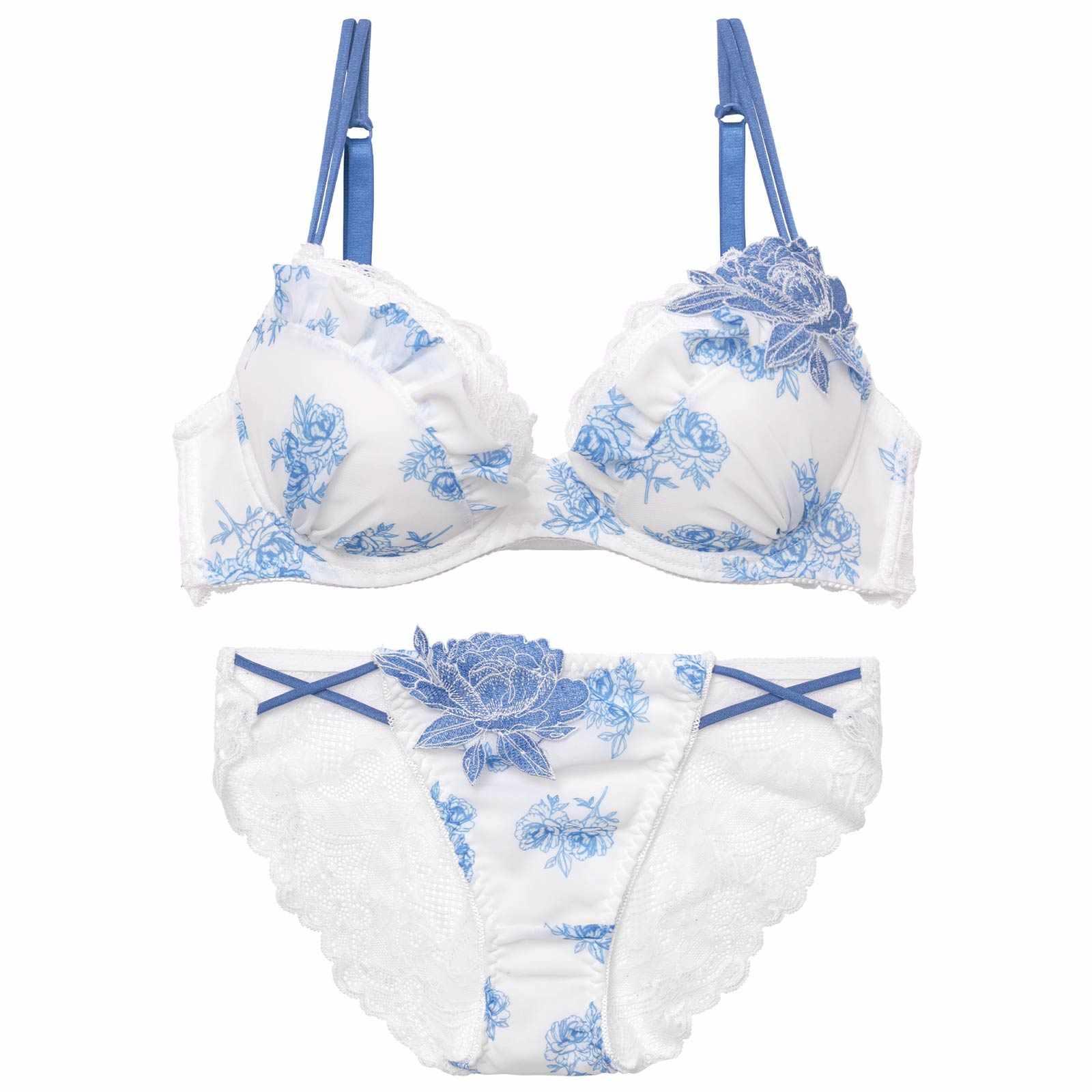 【三上悠亜着用】トワルドジュイブルームブラジャー&バック透けフルバックショーツ