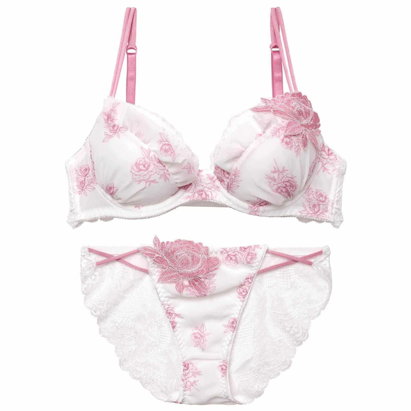 【三上悠亜着用】トワルドジュイブルームブラジャー&バック透けフルバックショーツ