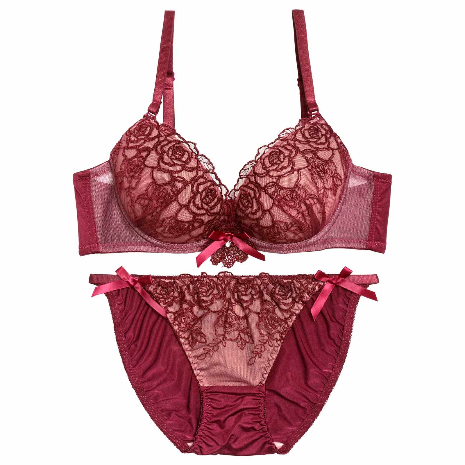 12/1新作!【三上悠亜着用】ルミエールリボンローズブラジャー&フルバックショーツ