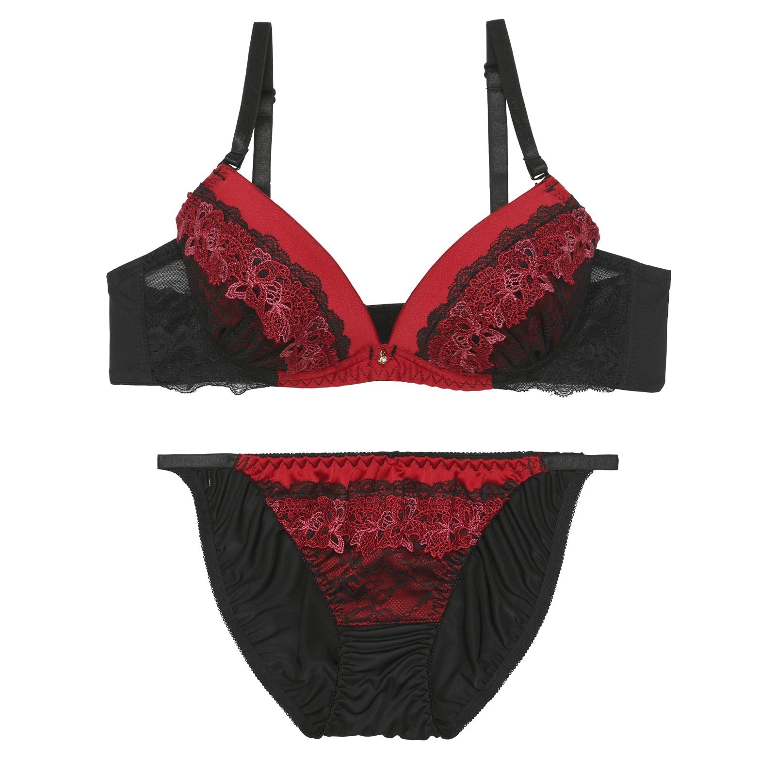 2/4新作!【EFサイズ】ミスティックケミカルレースブラジャー&フルバックショーツ