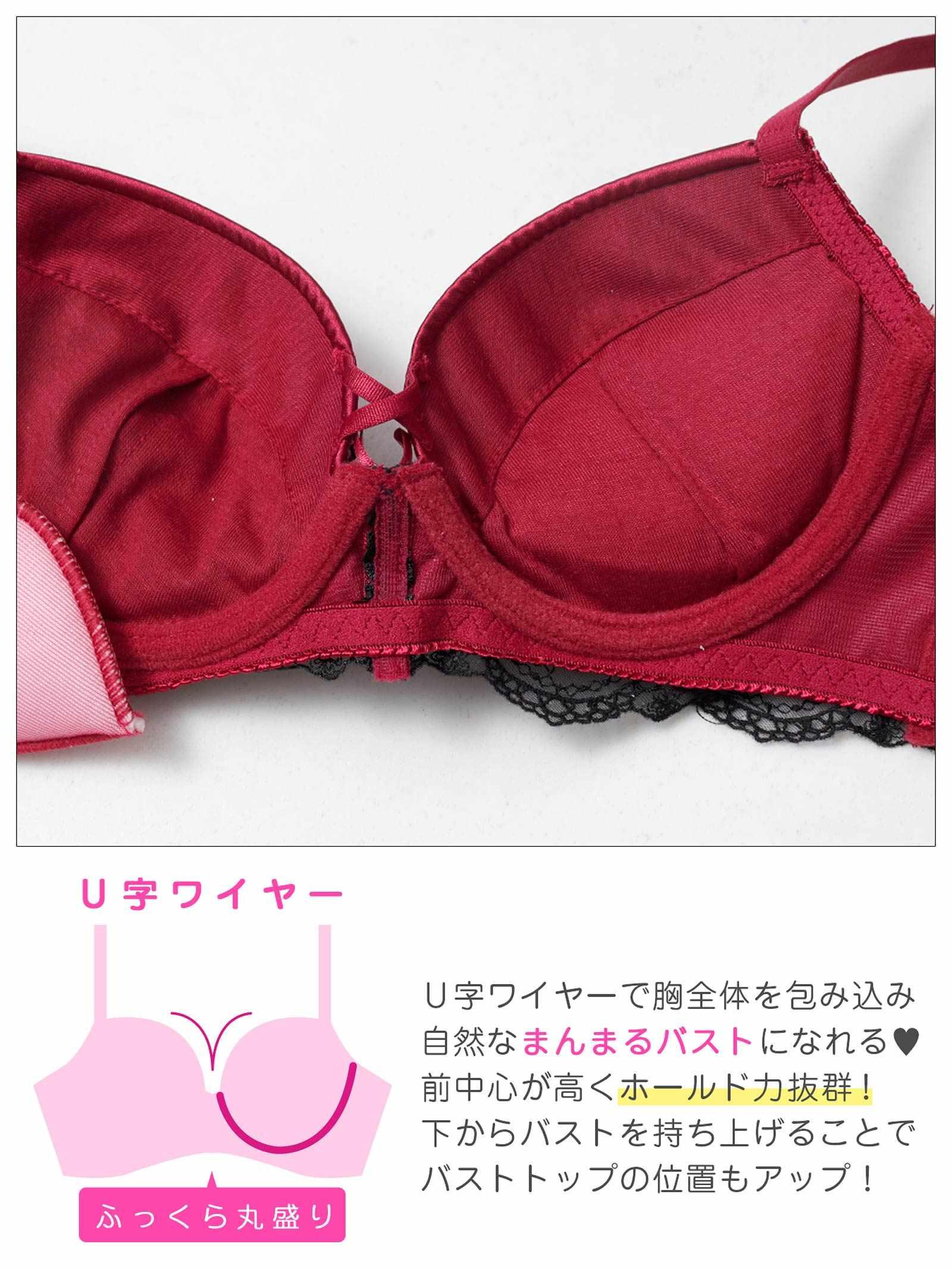 11/21新作!【EFサイズ】グリッターベロアレーシィブラジャー&バック透けフルバックショーツ