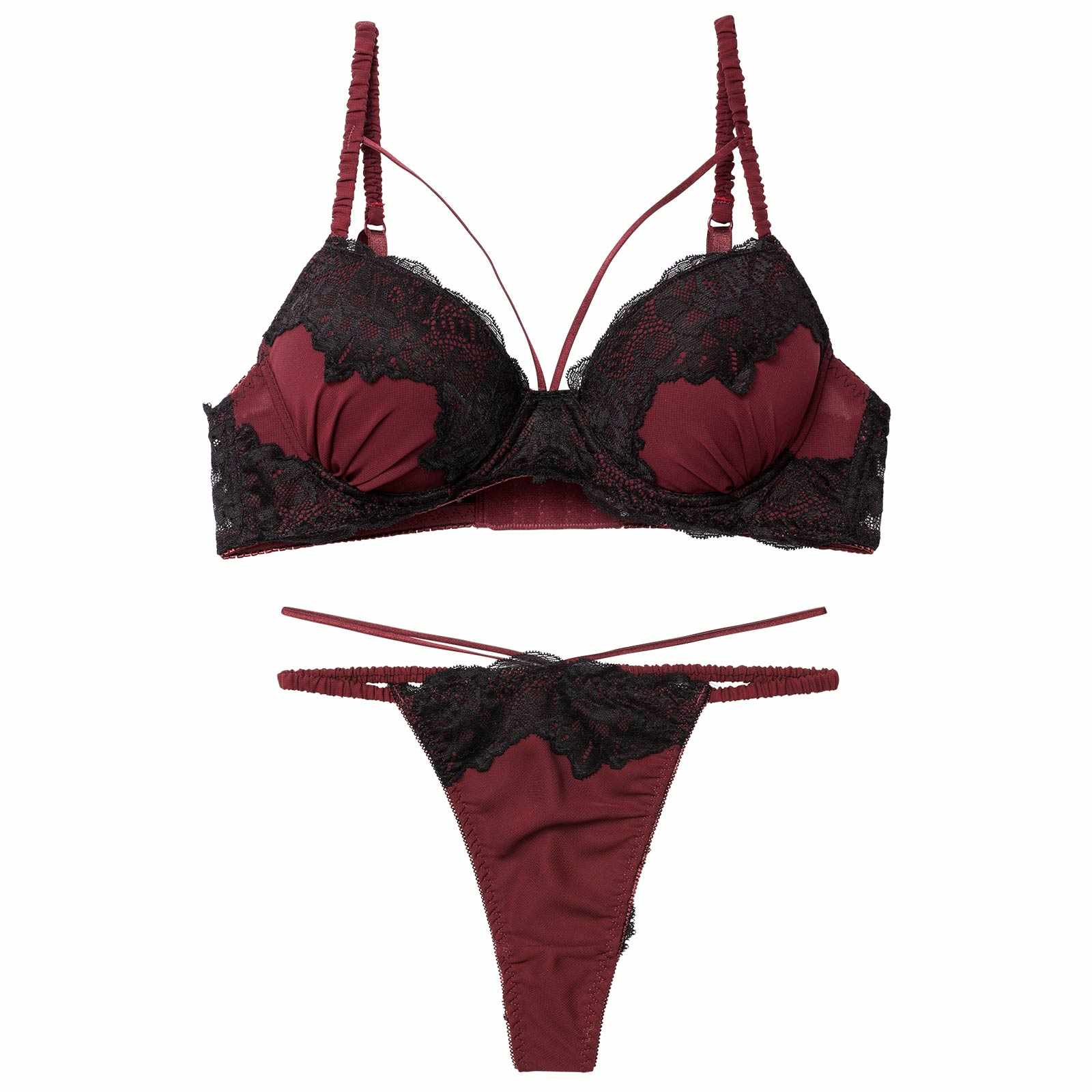 3/18新作!シャドウレーシィコードブラジャー&バック透けTバックショーツ