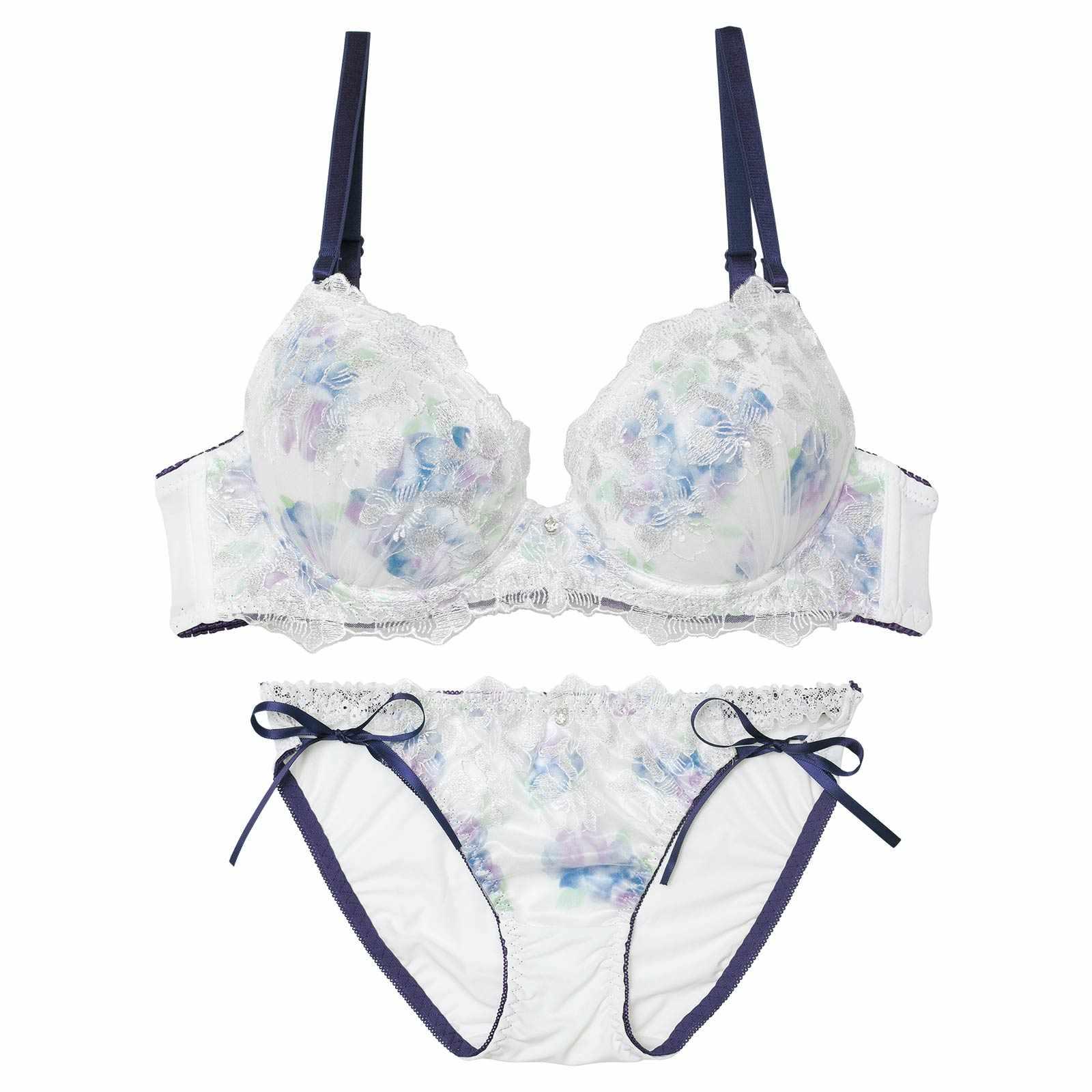 ピュアブロッサムベールブラジャー&フルバックショーツ