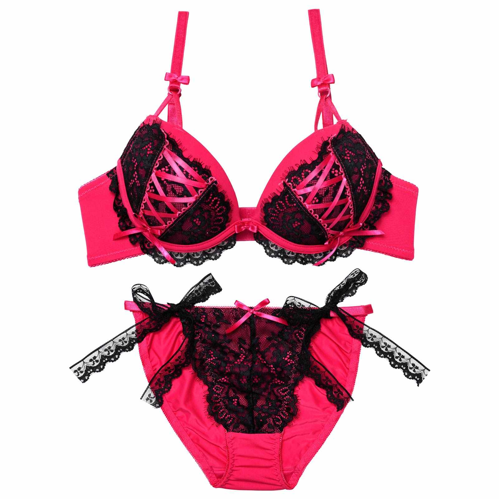 11/12新作!メルトリボンレースアップブラジャー&フルバックショーツ