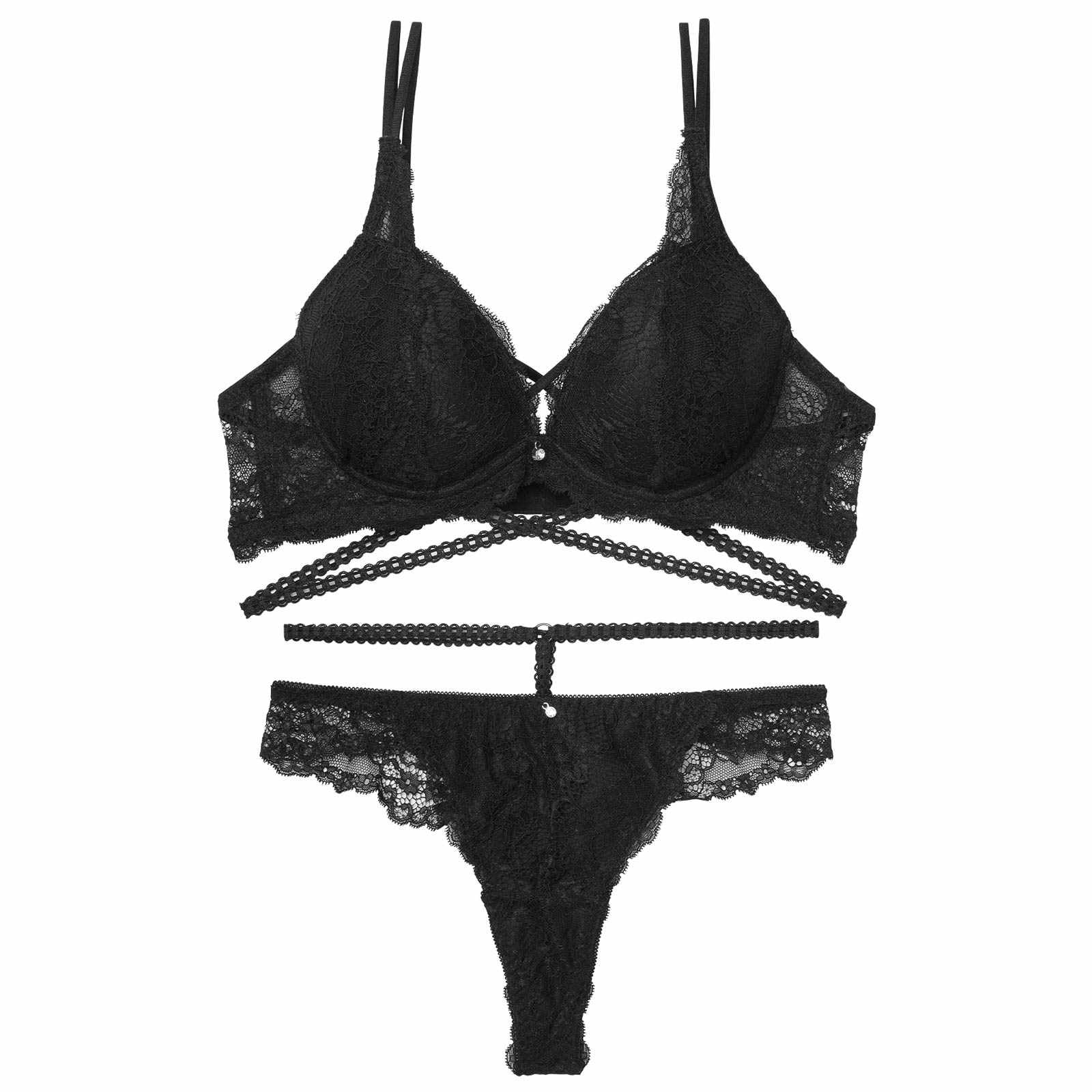 2/27新作!リュクスコードレースブラジャー&バック透けTバックショーツ