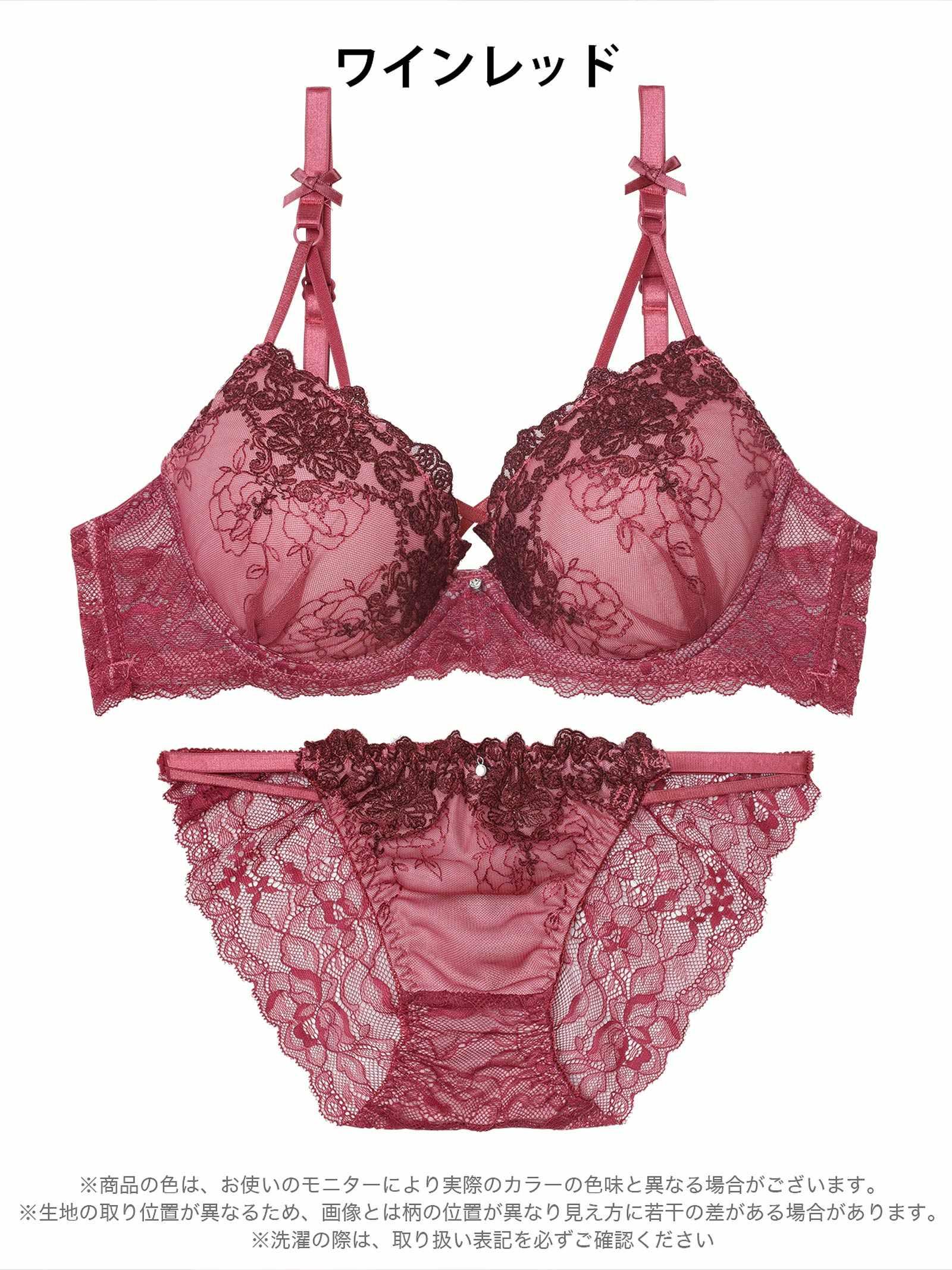 2/9新作!ゴシックダークフラワーブラジャー&バック透けフルバックショーツ