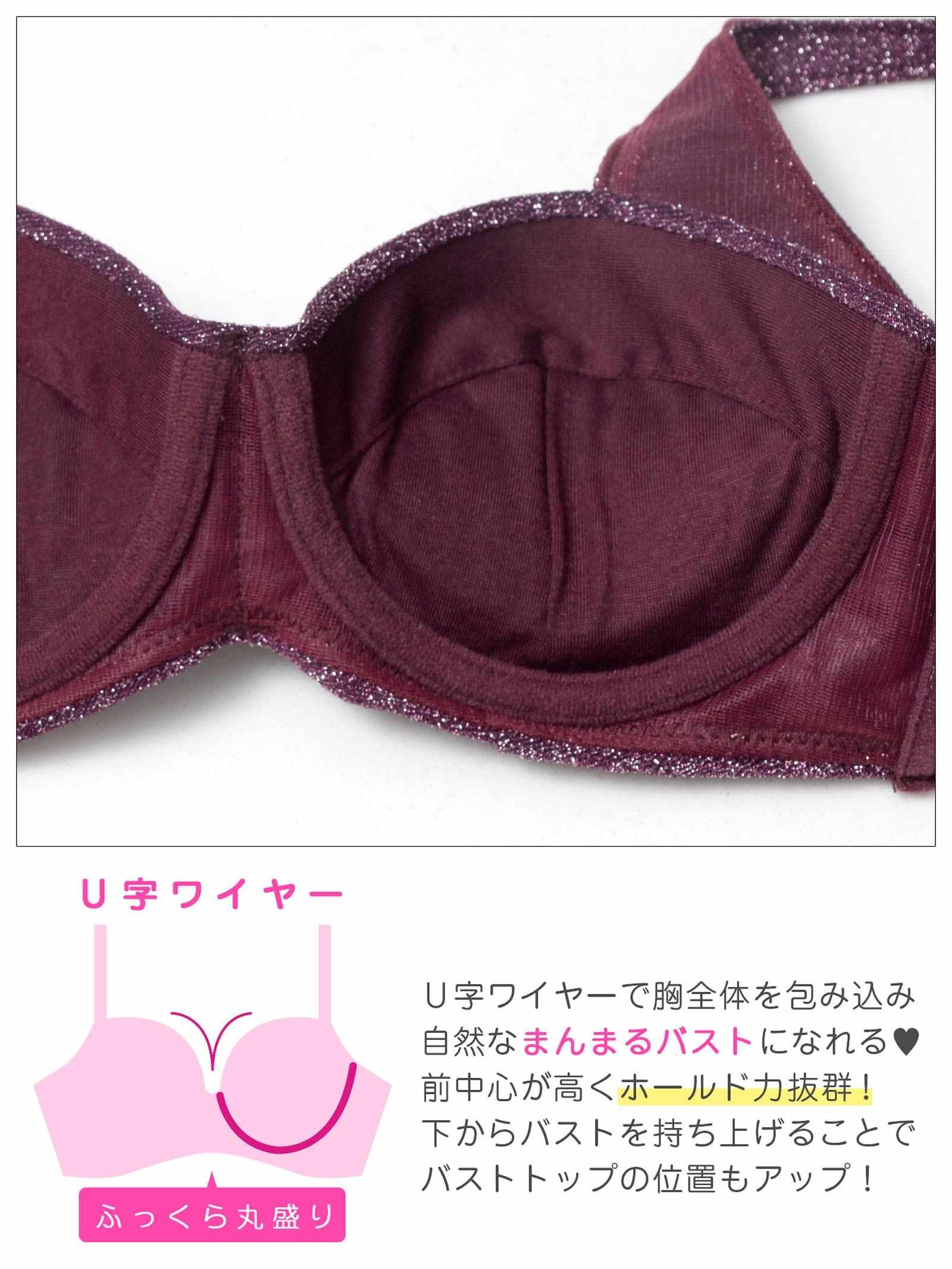 12/17新作!【EFサイズ】シャイニーエレガントチェーンブラジャー&フルバックショーツ