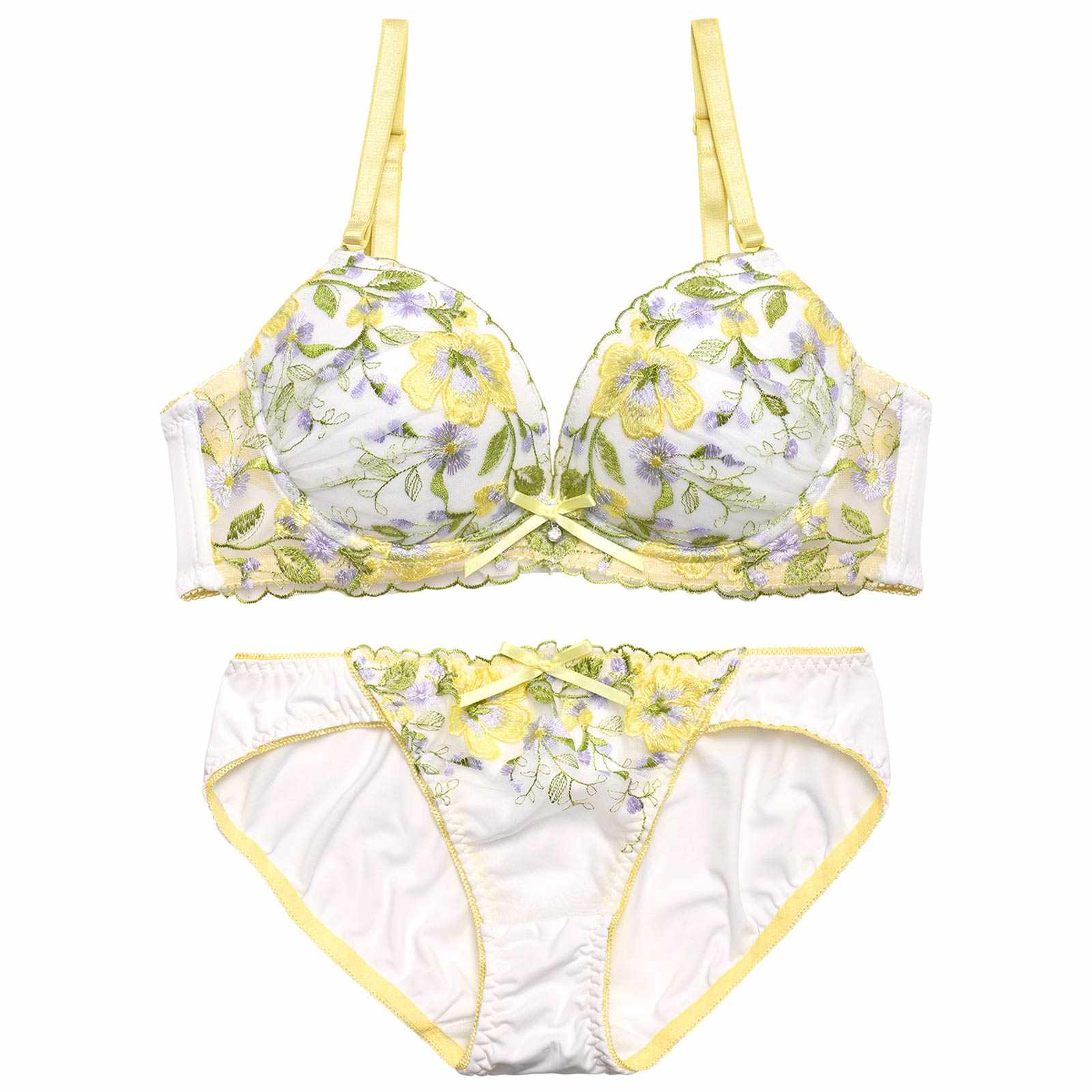 4/27新作!ピュアボタニカルフラワーブラジャー&フルバックショーツ