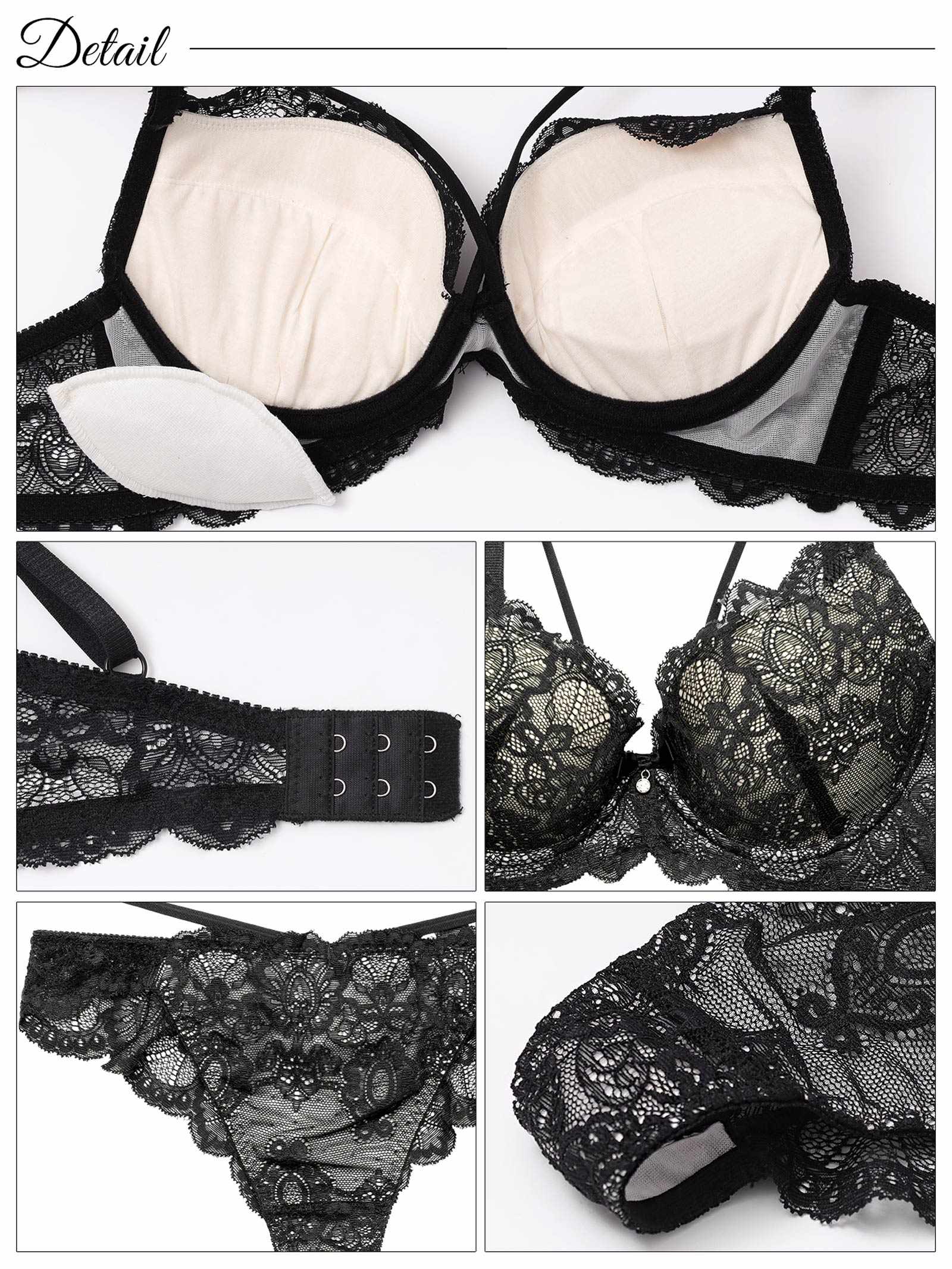 2/12新作!ブリリアントレースストリングブラジャー&バック透けハーフバックショーツ