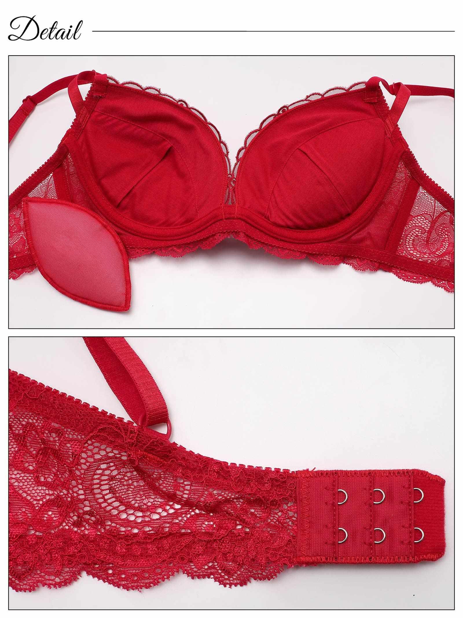 ナチュラルプティエンブロイダリーブラジャー&バック透けフルバックショーツ - 【公式】247Lingerie